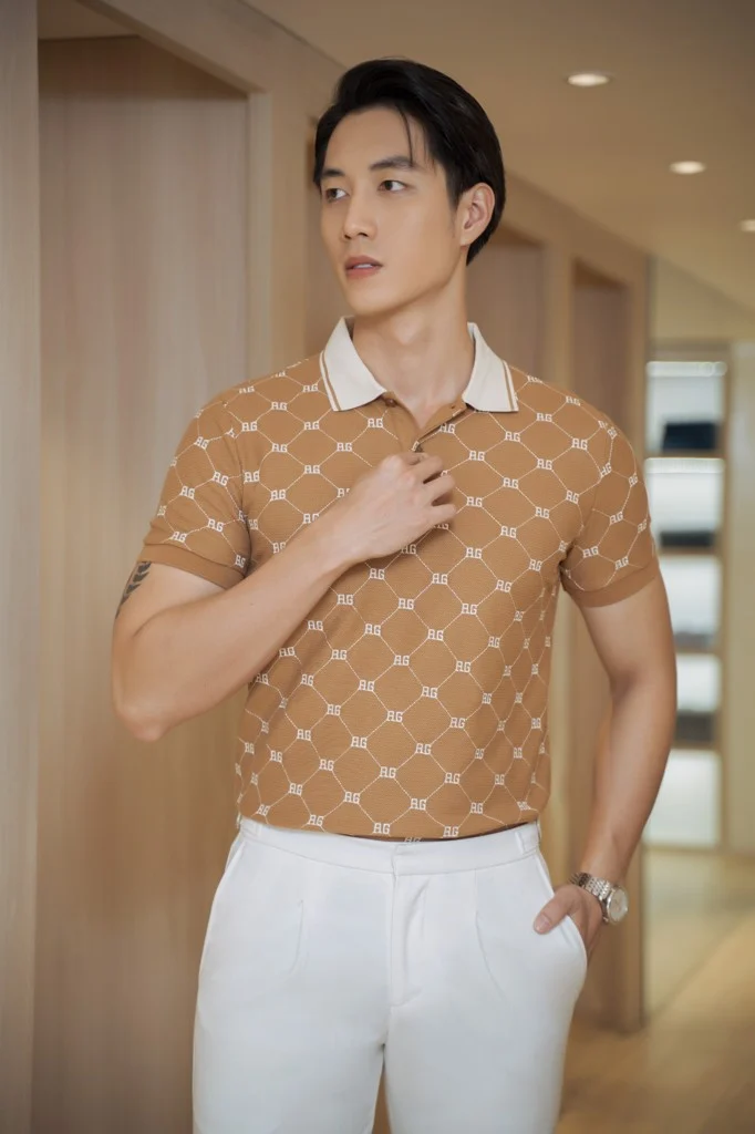 POLO NAM 8833-NÂU CỔ KEM