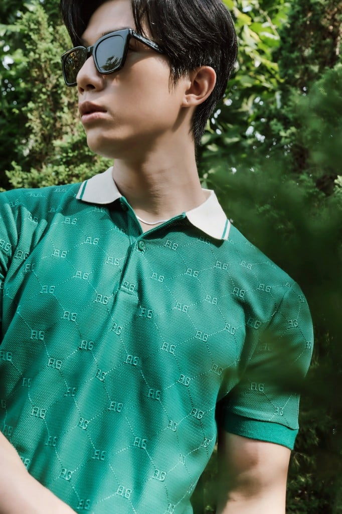 POLO NAM 8833-XANH LÁ CỔ KEM