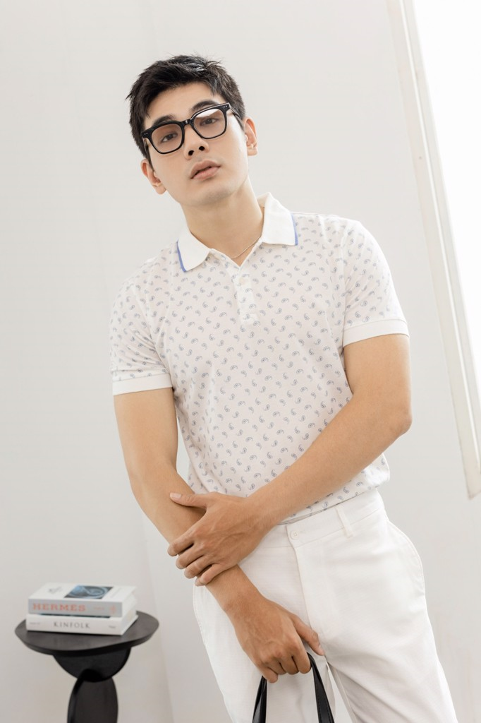 POLO NAM 8839-TRẮNG BÔNG SÒ XANH