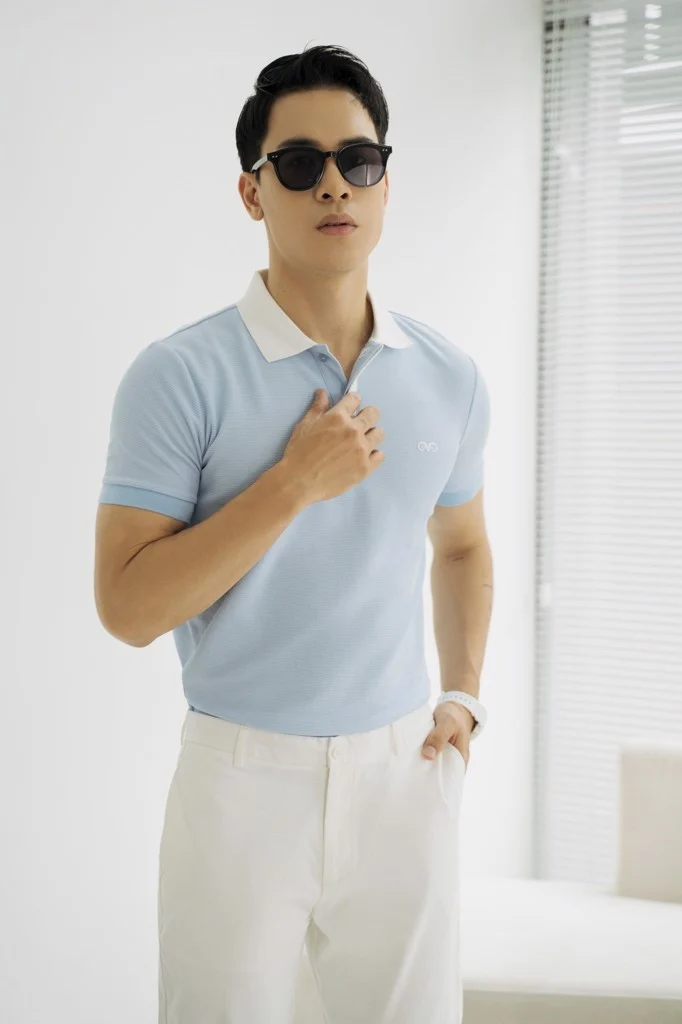 POLO NAM 8840-BIỂN CỔ NẸP TRẮNG
