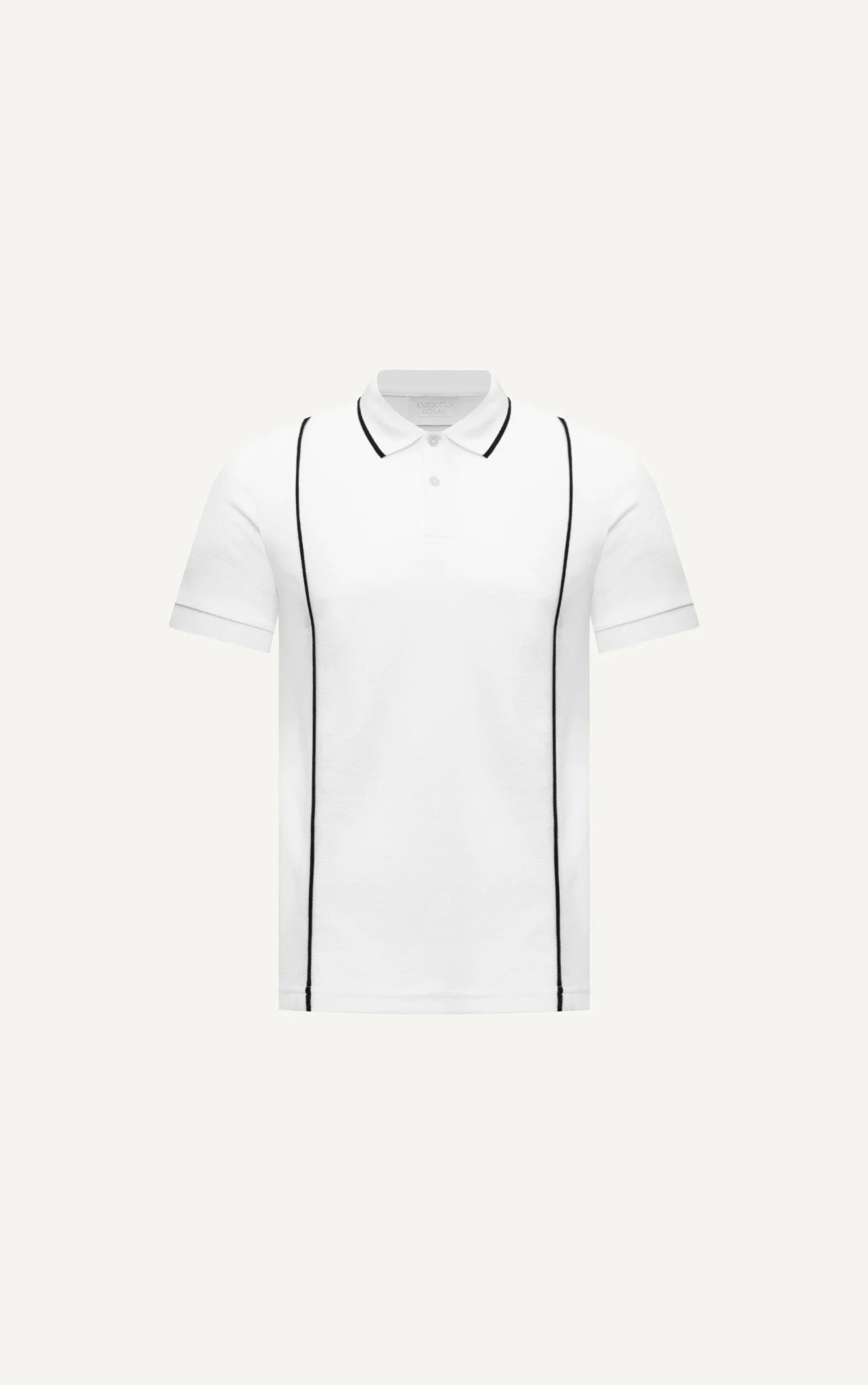 POLO NAM 8861-TRẮNG CHỈ ĐEN