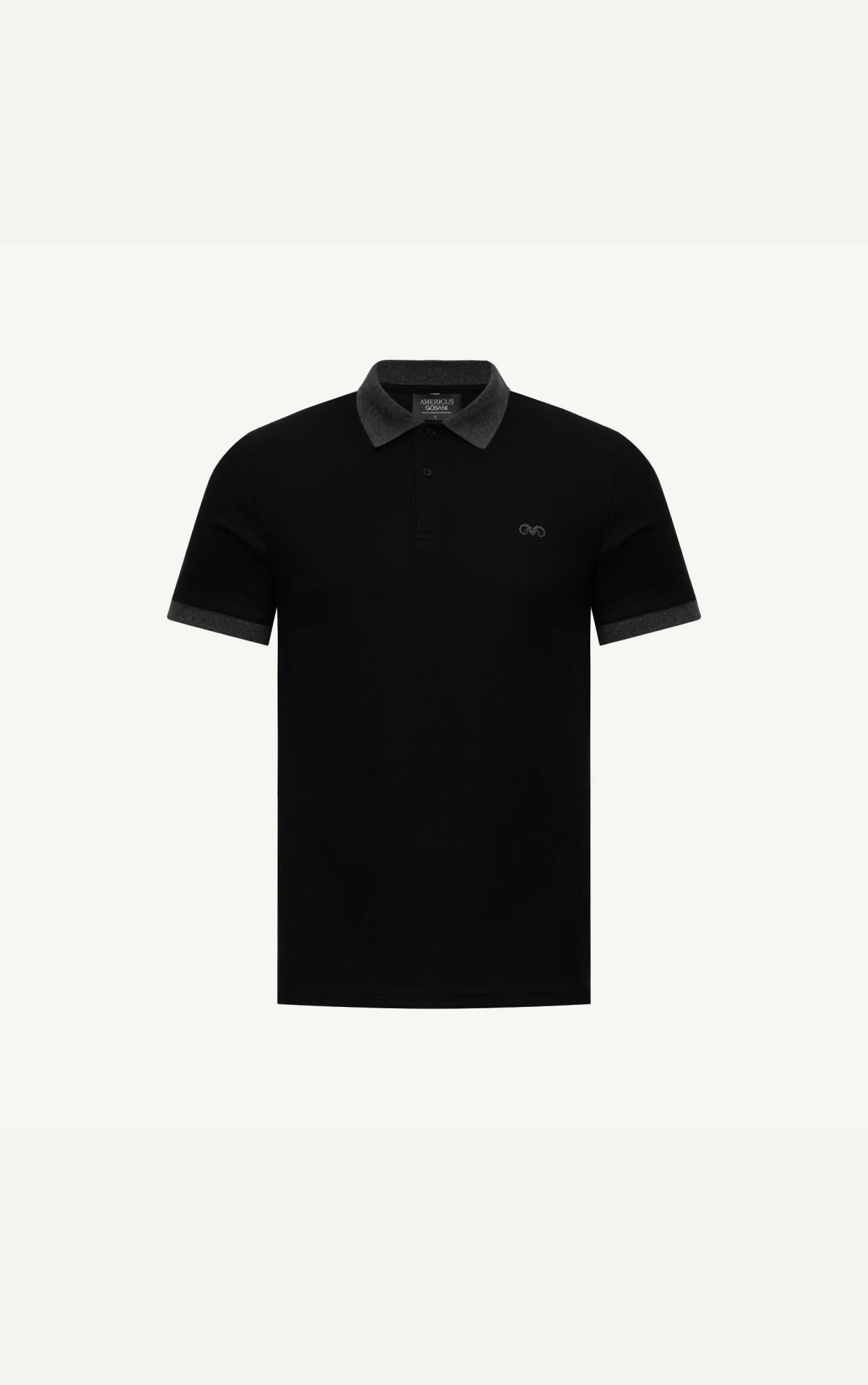 POLO NAM 8862-ĐEN CỔ XÁM