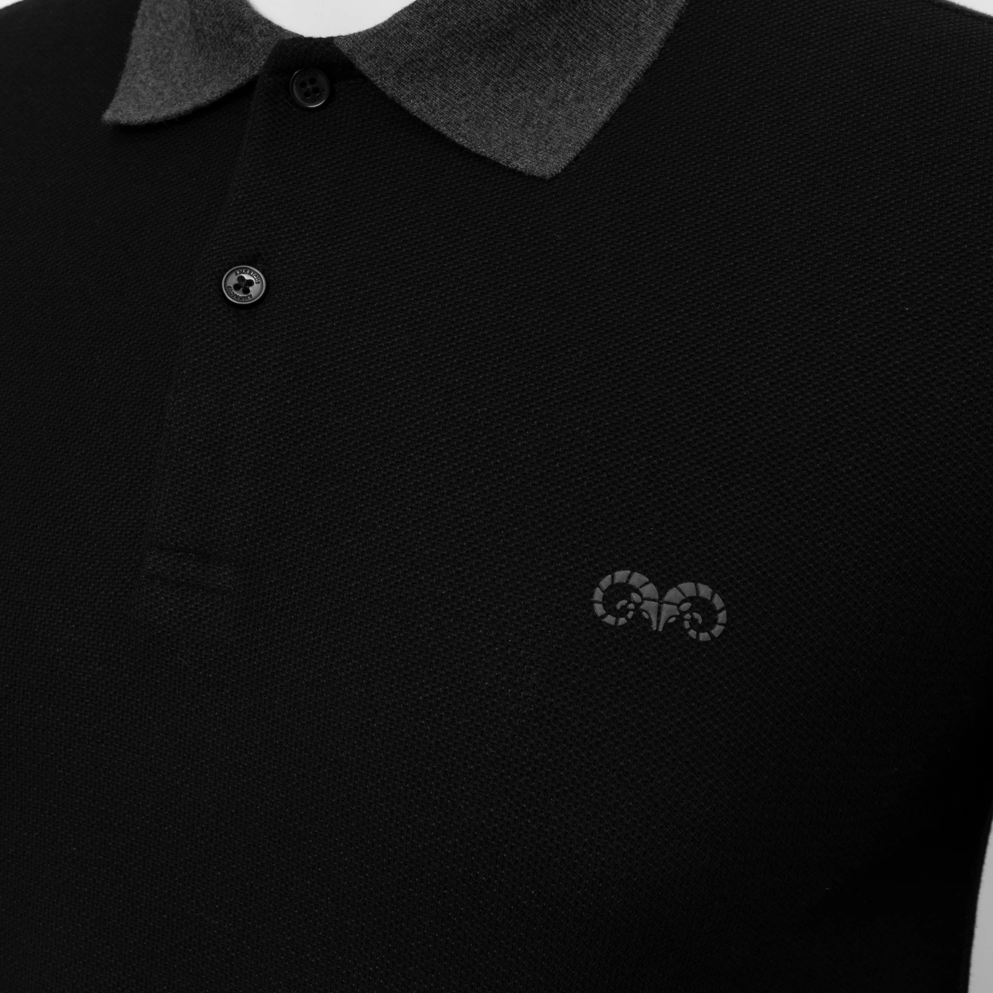 POLO NAM 8862-ĐEN CỔ XÁM