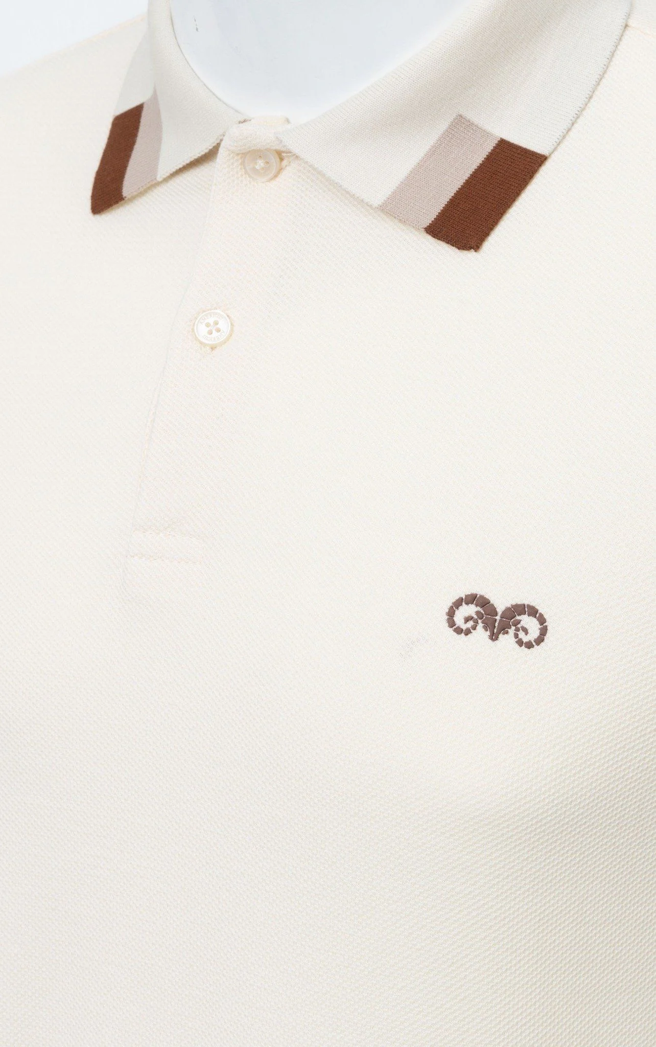 POLO NAM 8865-SLIM FIT KEM GÓC CỔ NÂU