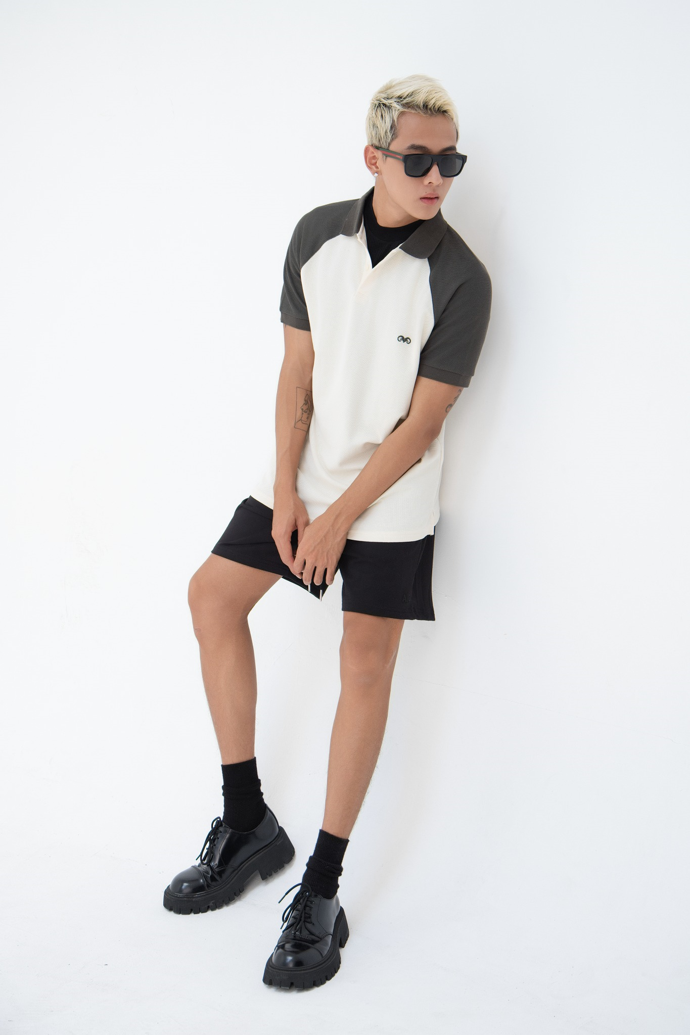 POLO NAM 8870-KEM TAY RÊU