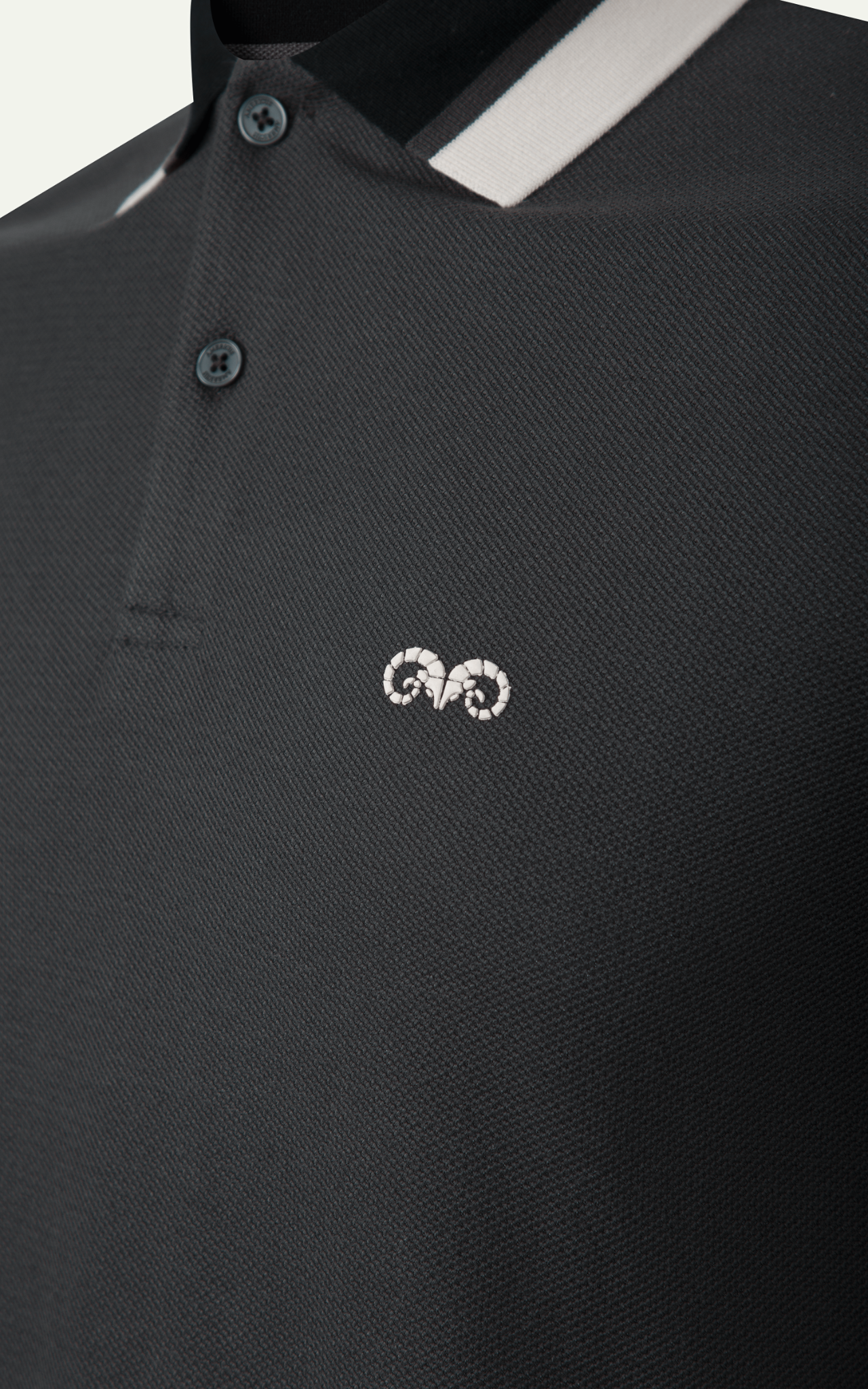 POLO NAM 8879-RÊU CỔ KEM ĐEN