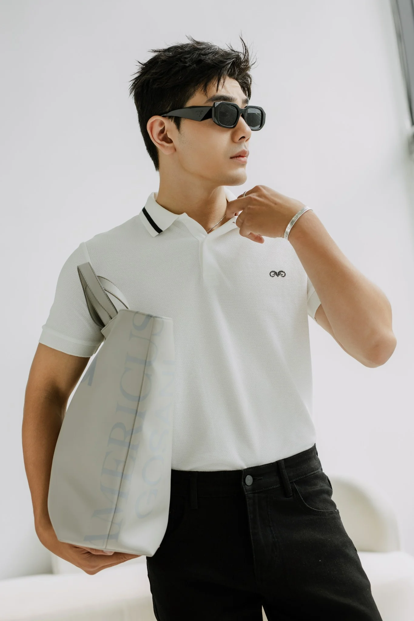 POLO NAM 8881-TRẮNG