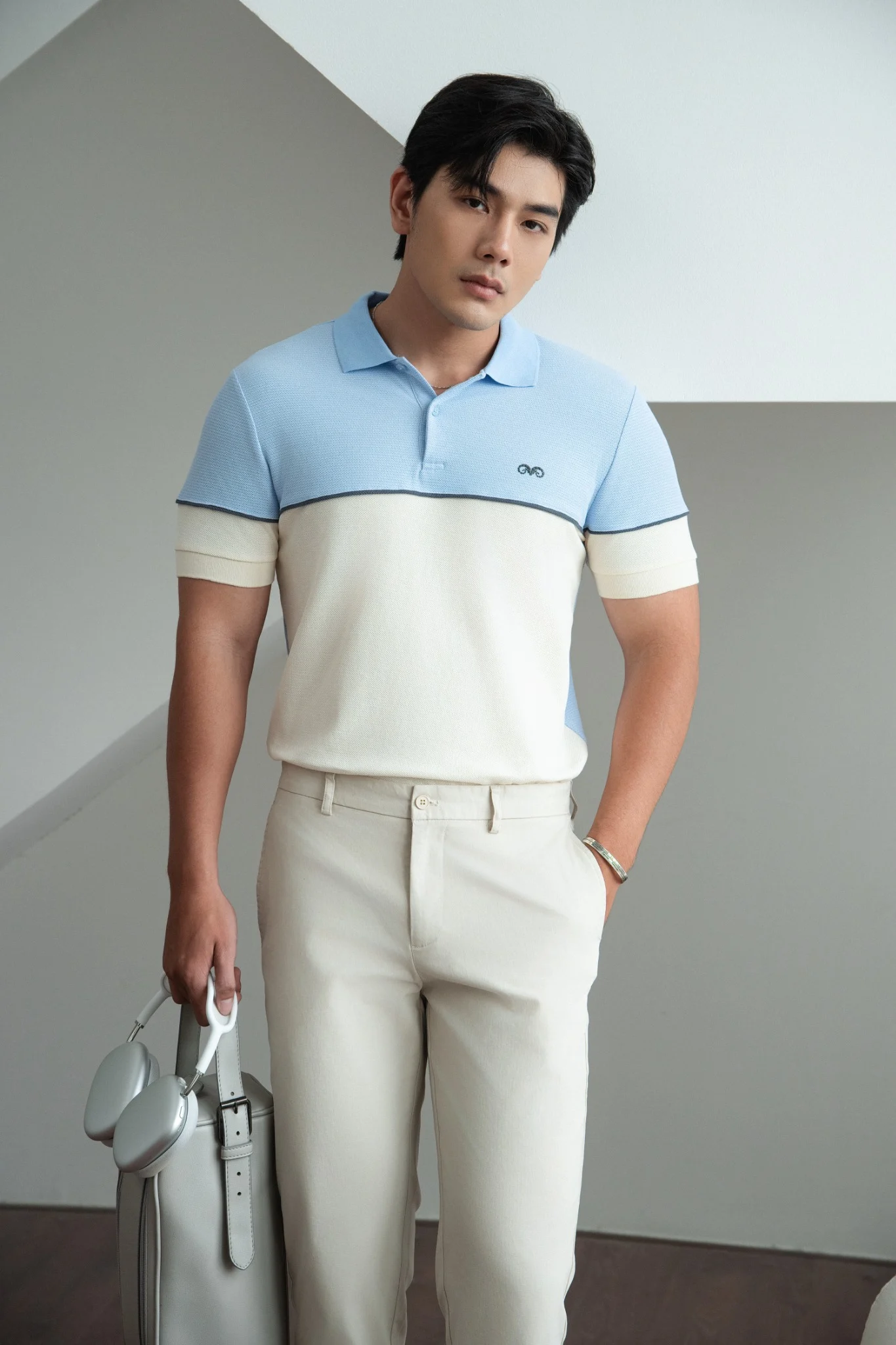 POLO NAM 8885AG-SLIM FIT BIỂN KEM