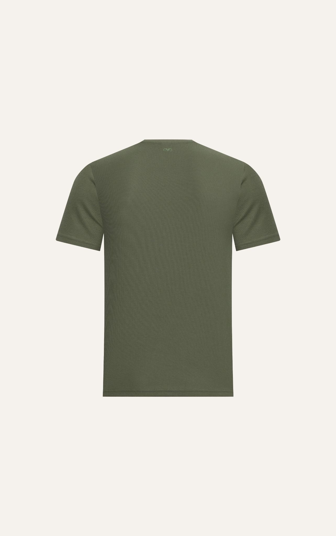 ÁO THUN NAM T663-REGULAR FIT RÊU LỢT CÓ TÚI