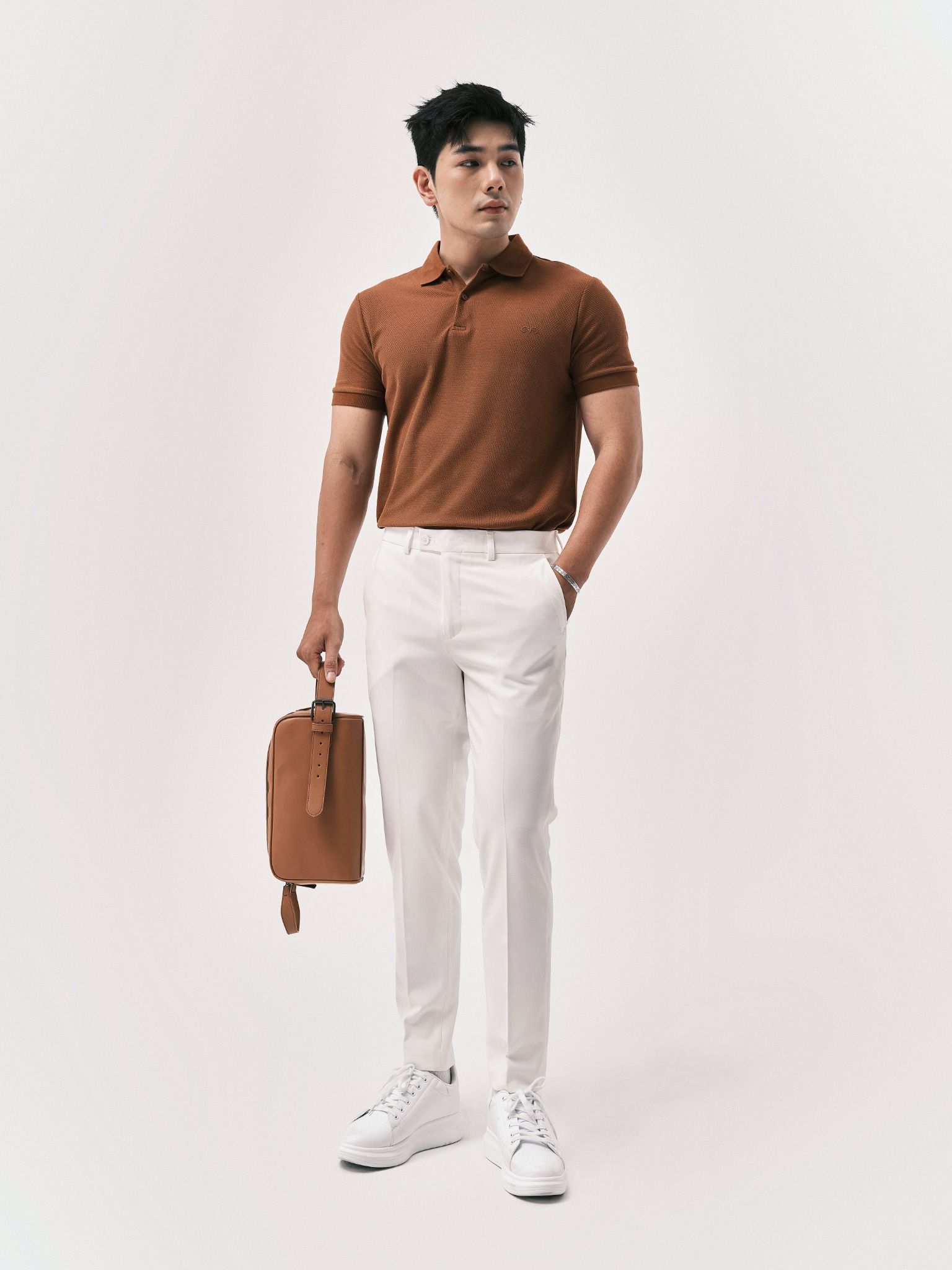 POLO NAM 3302-NÂU GẠCH 0672