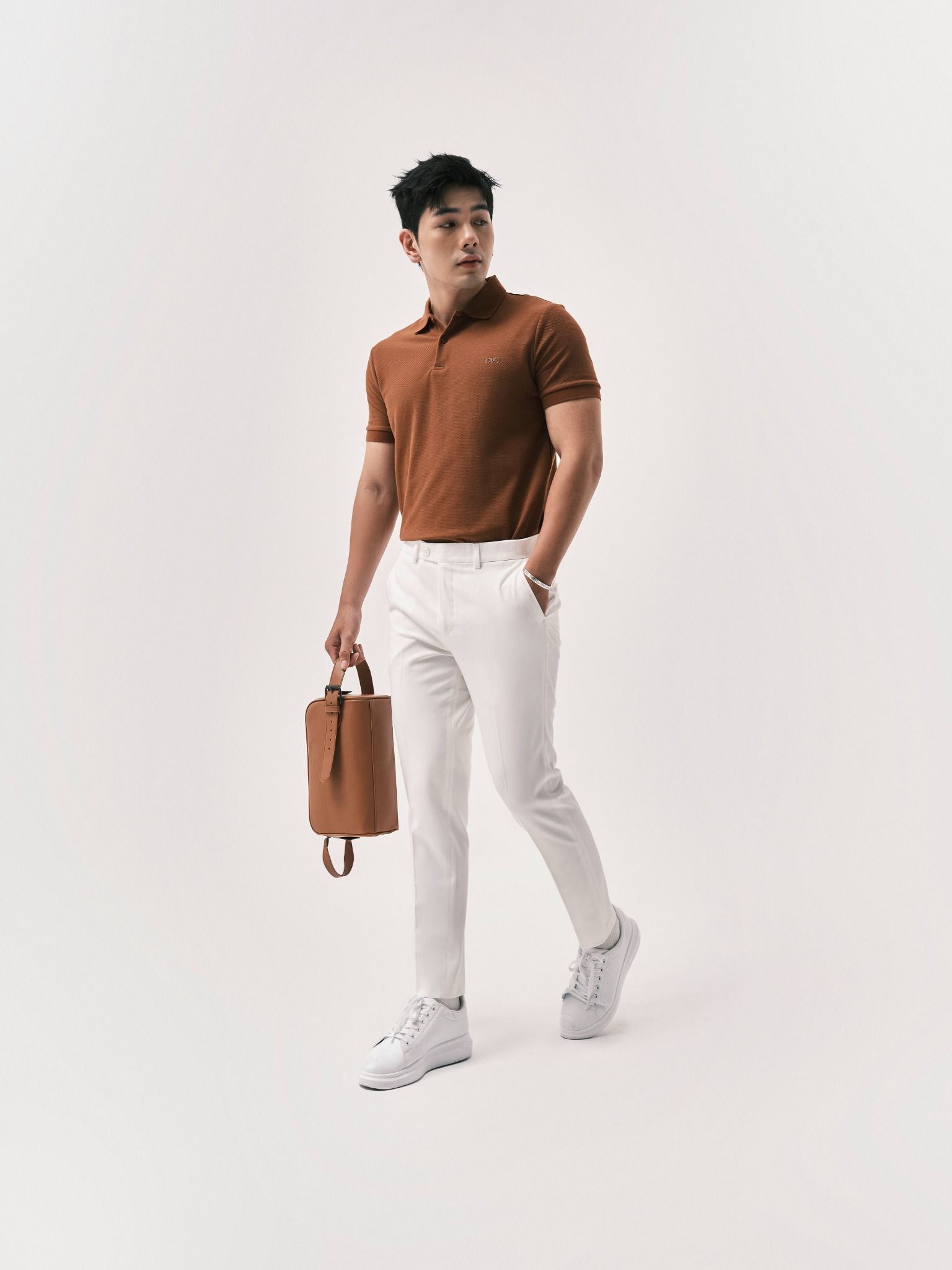 POLO NAM 3302-NÂU GẠCH 0672