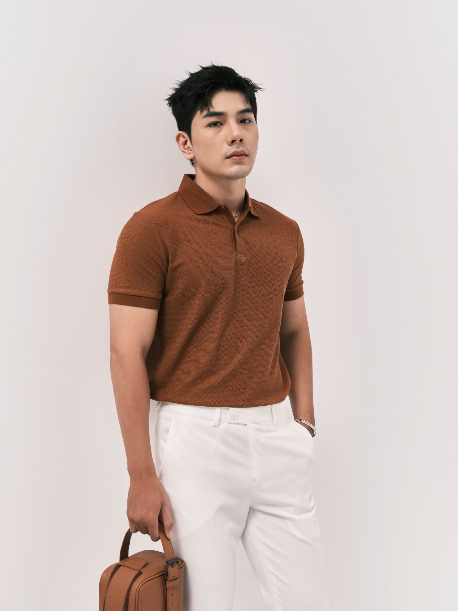 POLO NAM 3302-NÂU GẠCH 0672