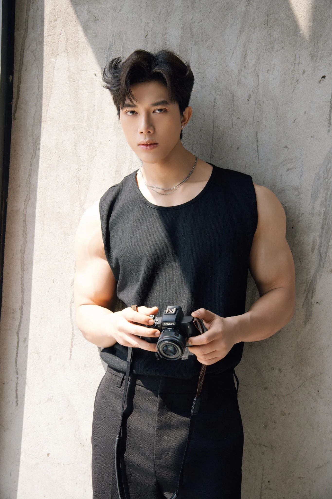 ÁO THUN NAM TANKTOP TA36-LOOSE FIT ĐEN
