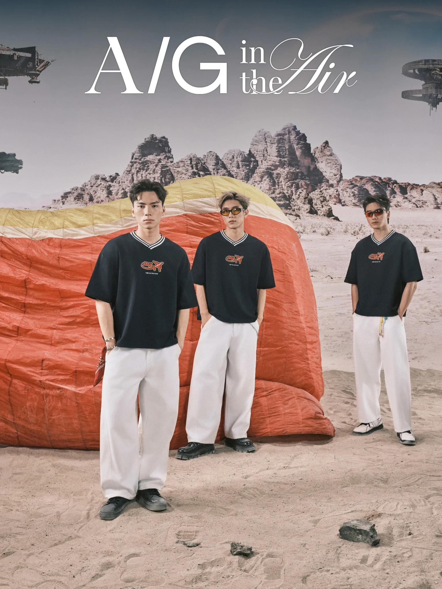 ÁO THUN NAM CỔ TIM HT04-LOOSE FIT ĐEN