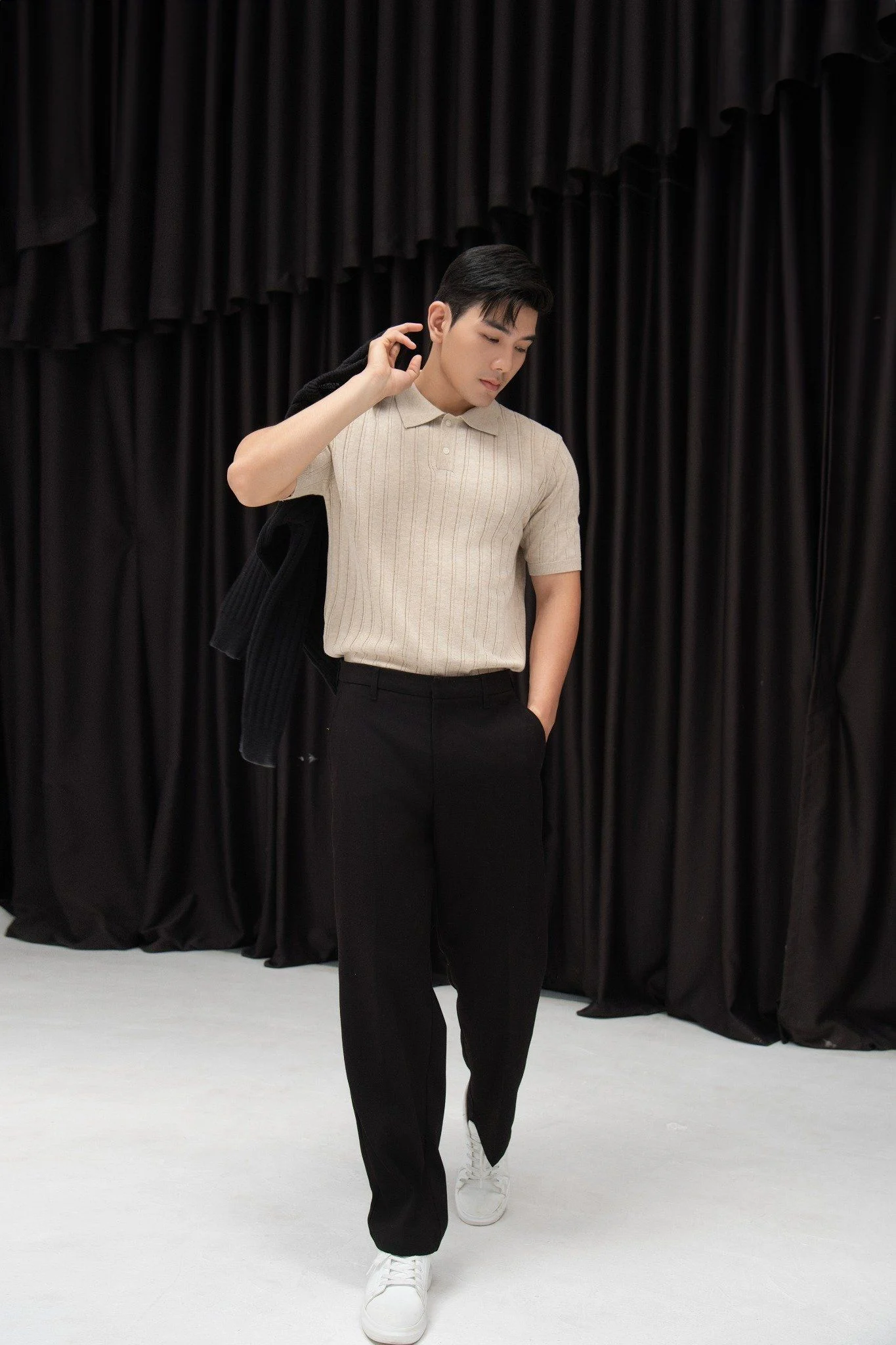 POLO NAM DỆT KIM N713-REGULAR FIT KEM CAFE