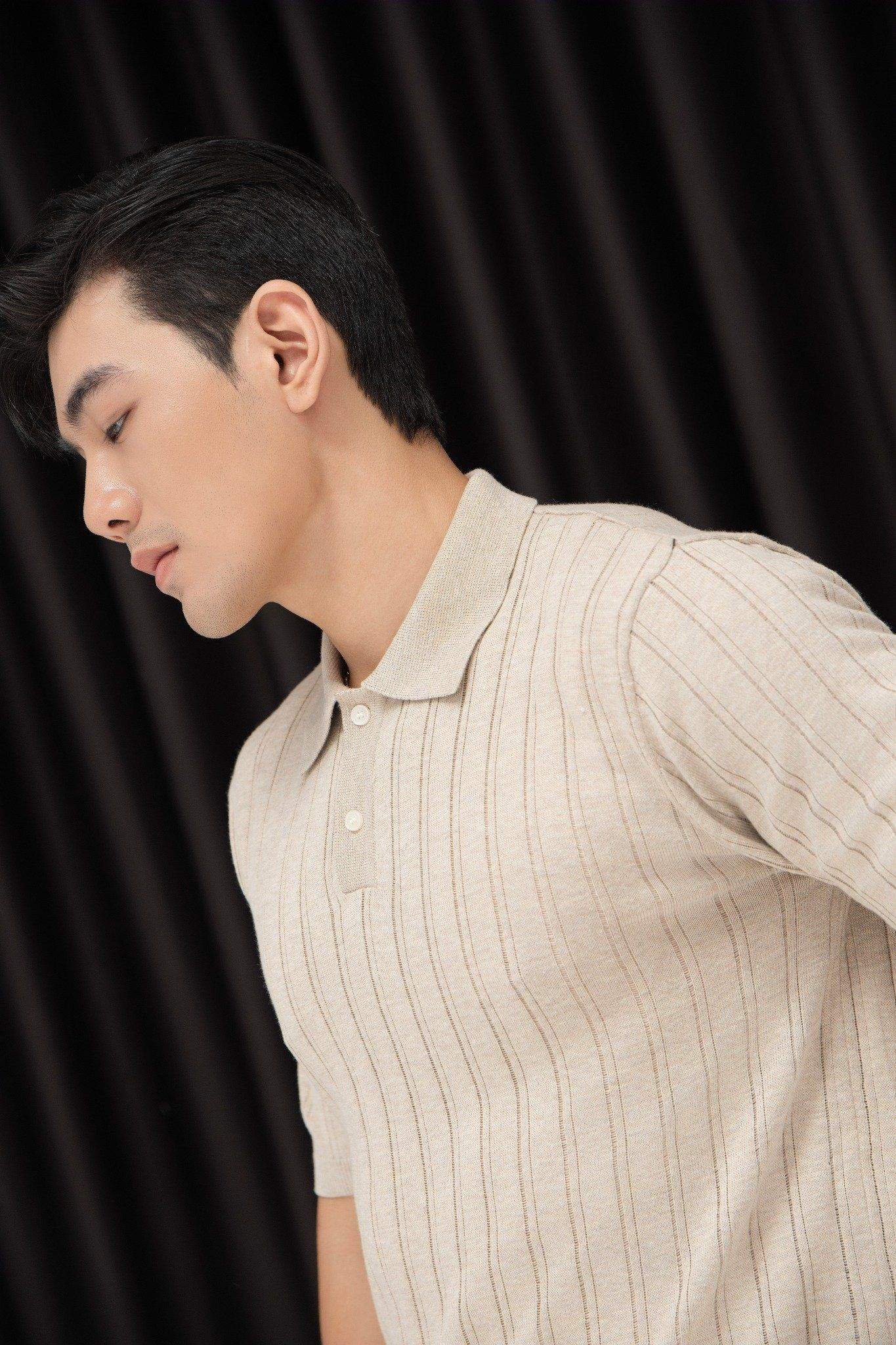 POLO NAM DỆT KIM N713-REGULAR FIT KEM CAFE