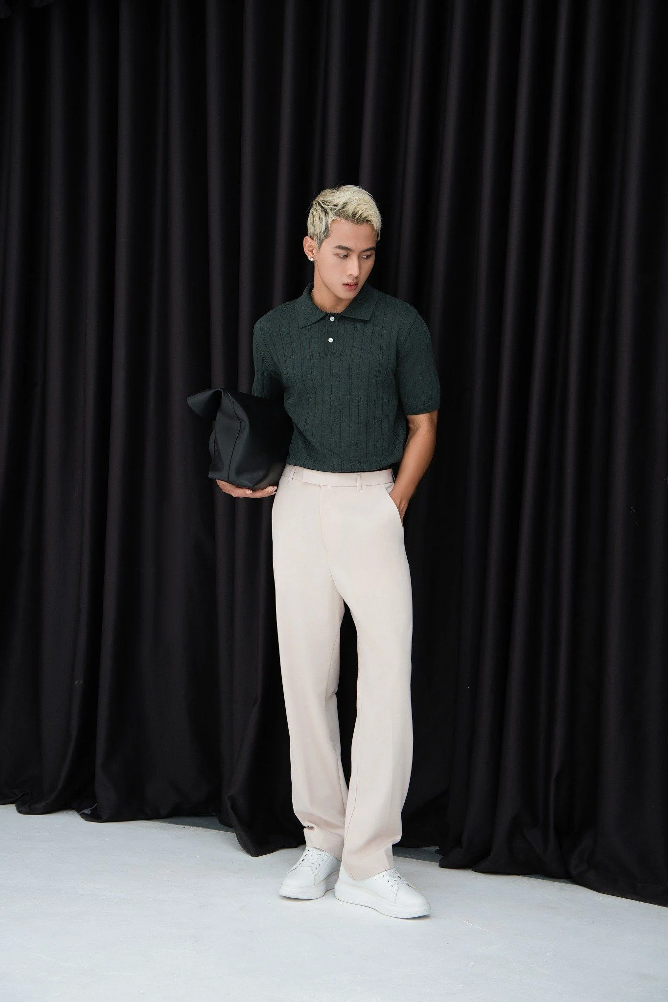 POLO NAM DỆT KIM N713-REGULAR FIT RÊU