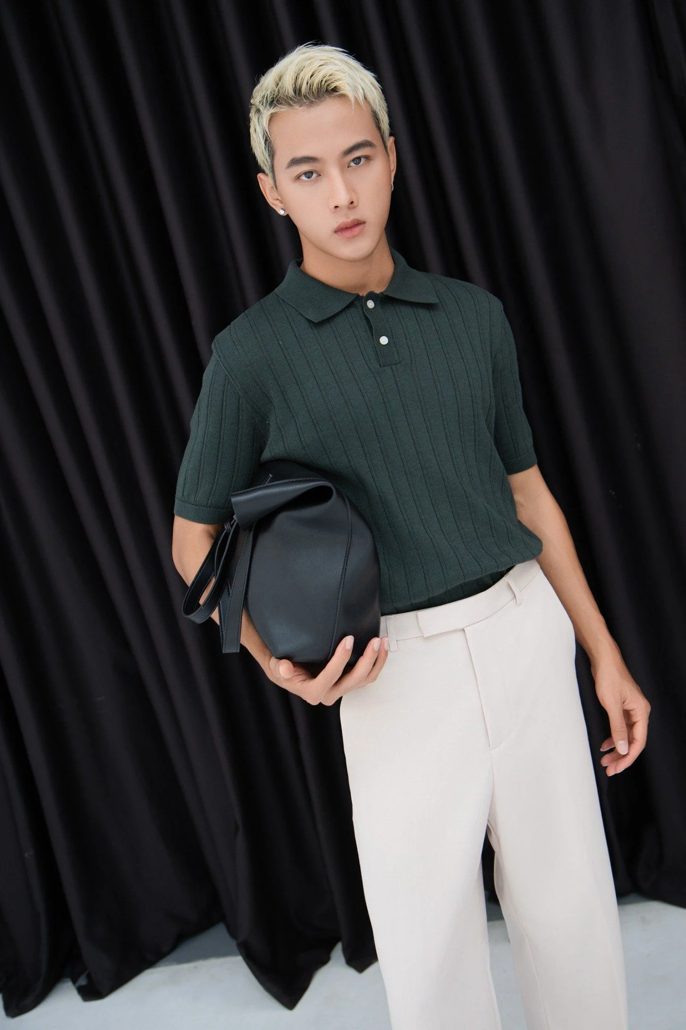 POLO NAM DỆT KIM N713-REGULAR FIT RÊU