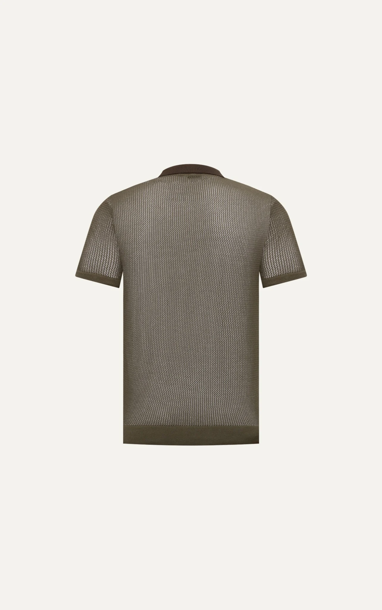 POLO NAM DỆT KIM N725-REGULAR FIT RÊU CỔ RÊU