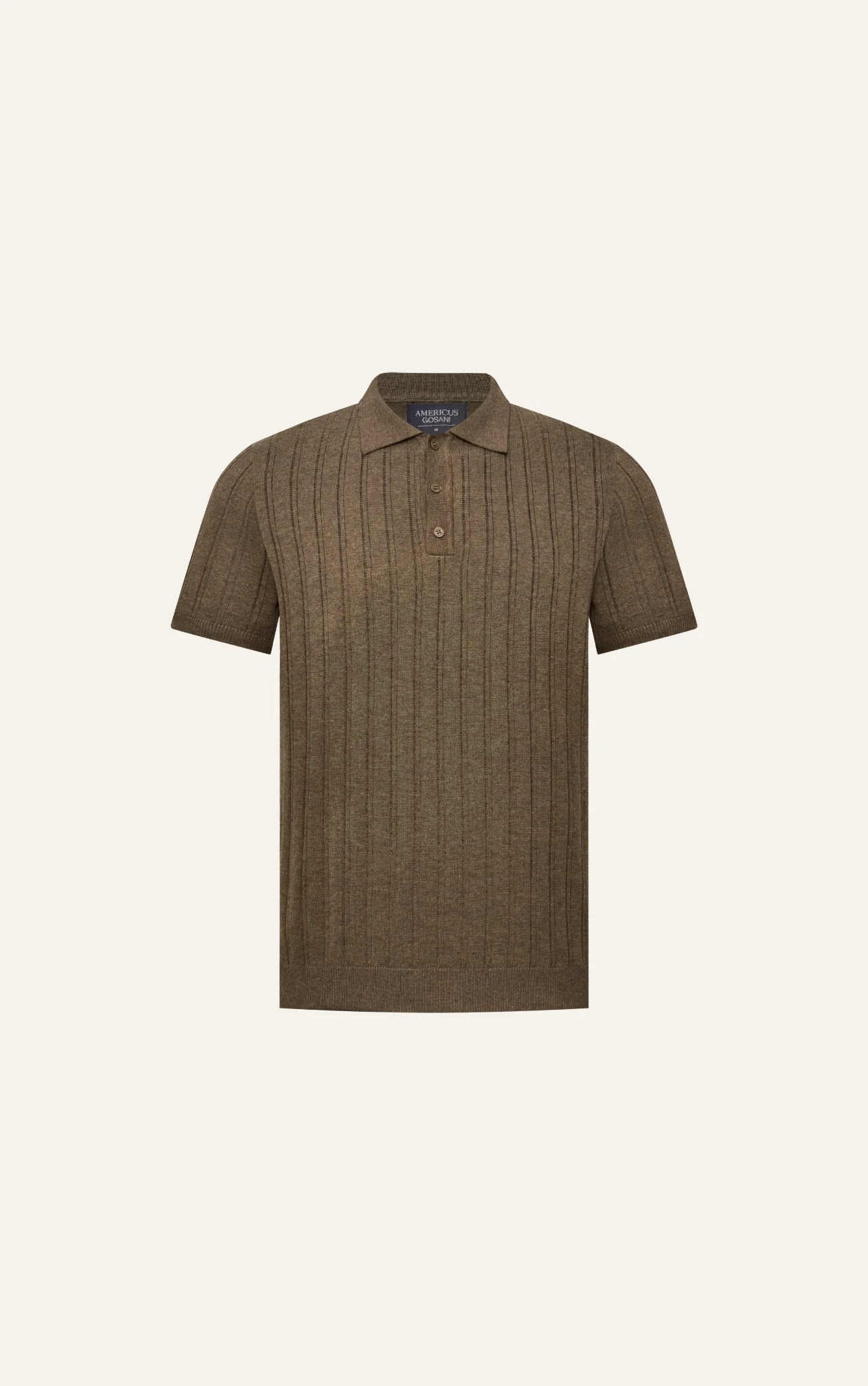 POLO NAM DỆT KIM N727-REGULAR FIT NÂU