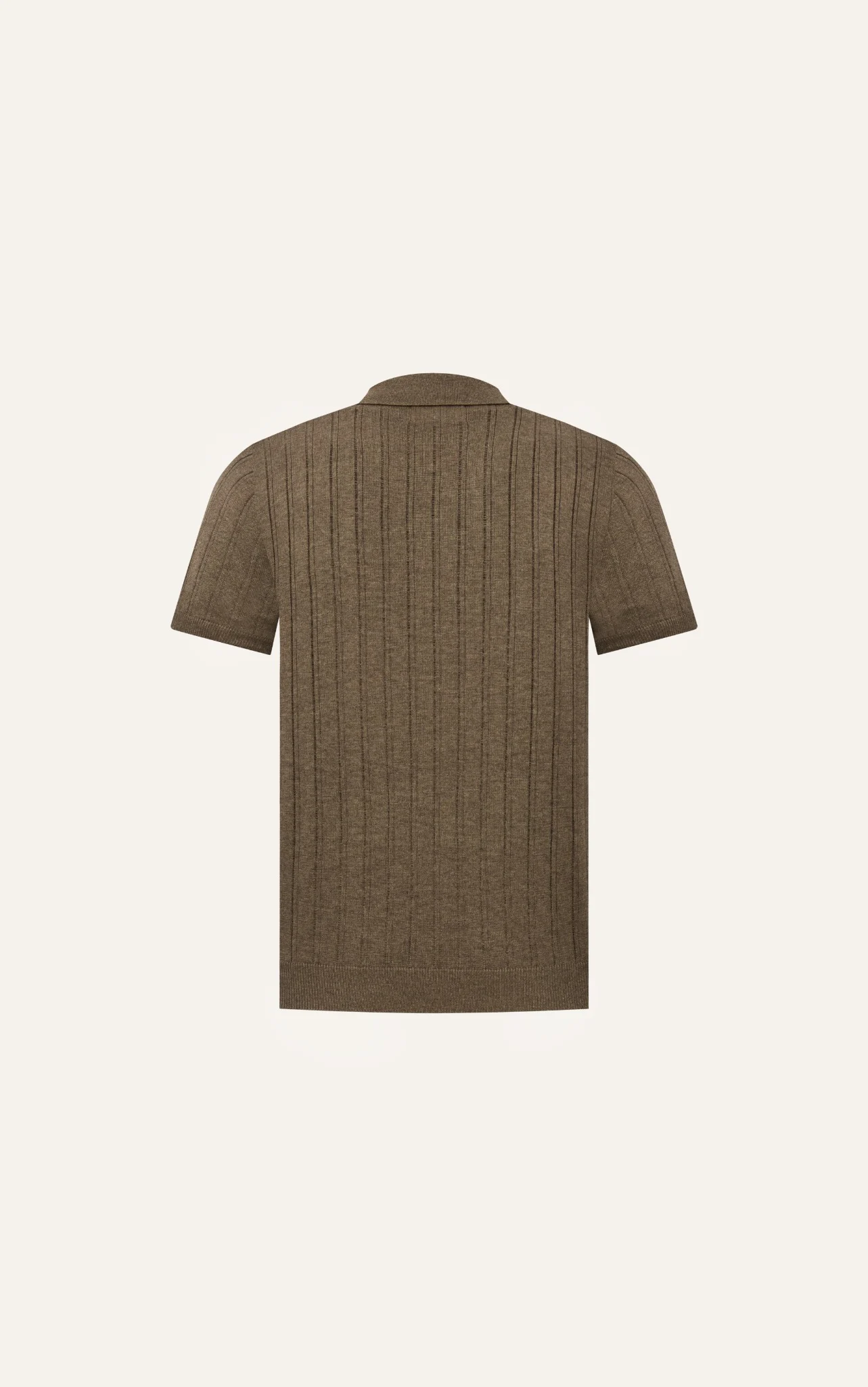 POLO NAM DỆT KIM N727-REGULAR FIT NÂU
