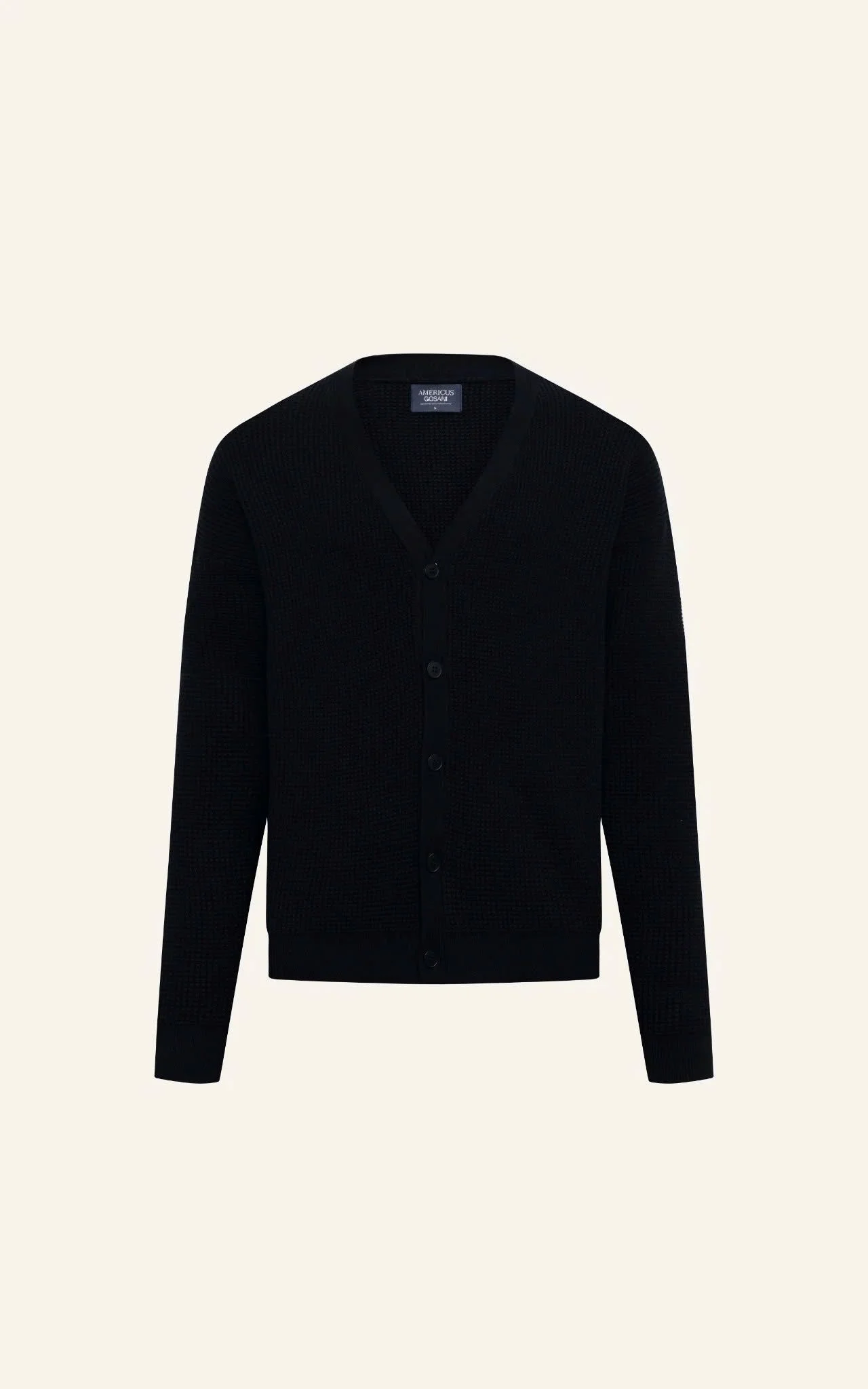 KHOÁC NAM DỆT KIM N733-REGULAR FIT ĐEN