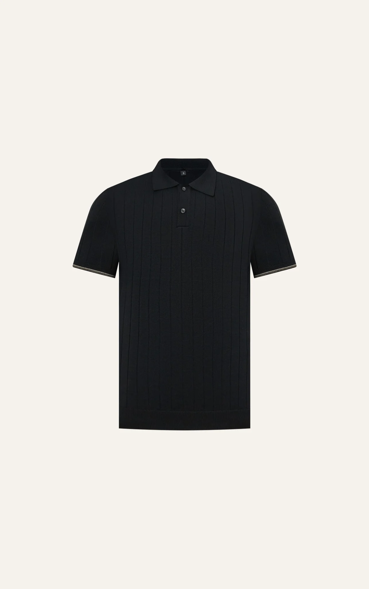POLO NAM DỆT KIM N741-REGULAR FIT ĐEN
