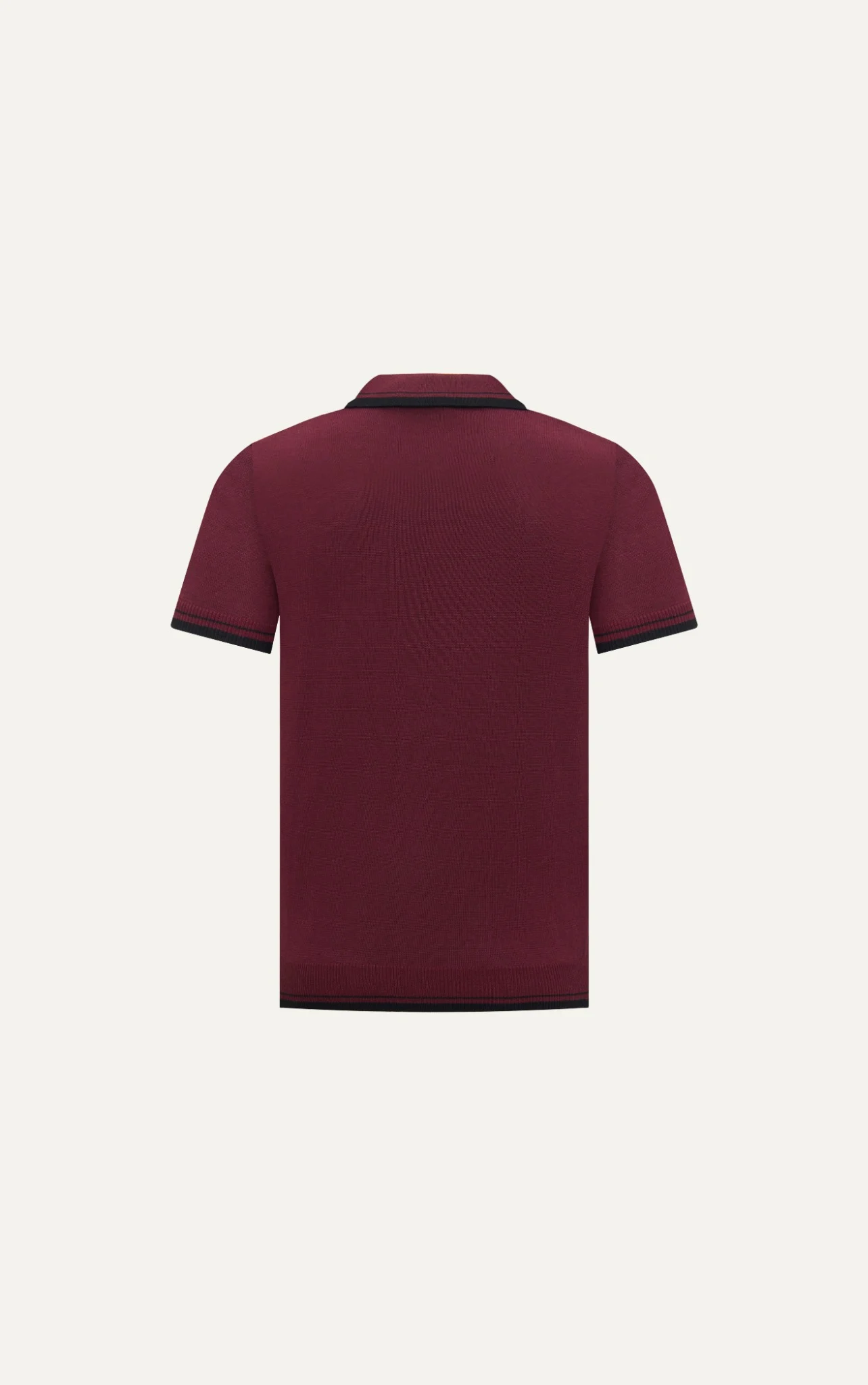 POLO NAM DỆT KIM N753-REGULAR FIT ĐỎ ĐÔ VIỀN ĐEN
