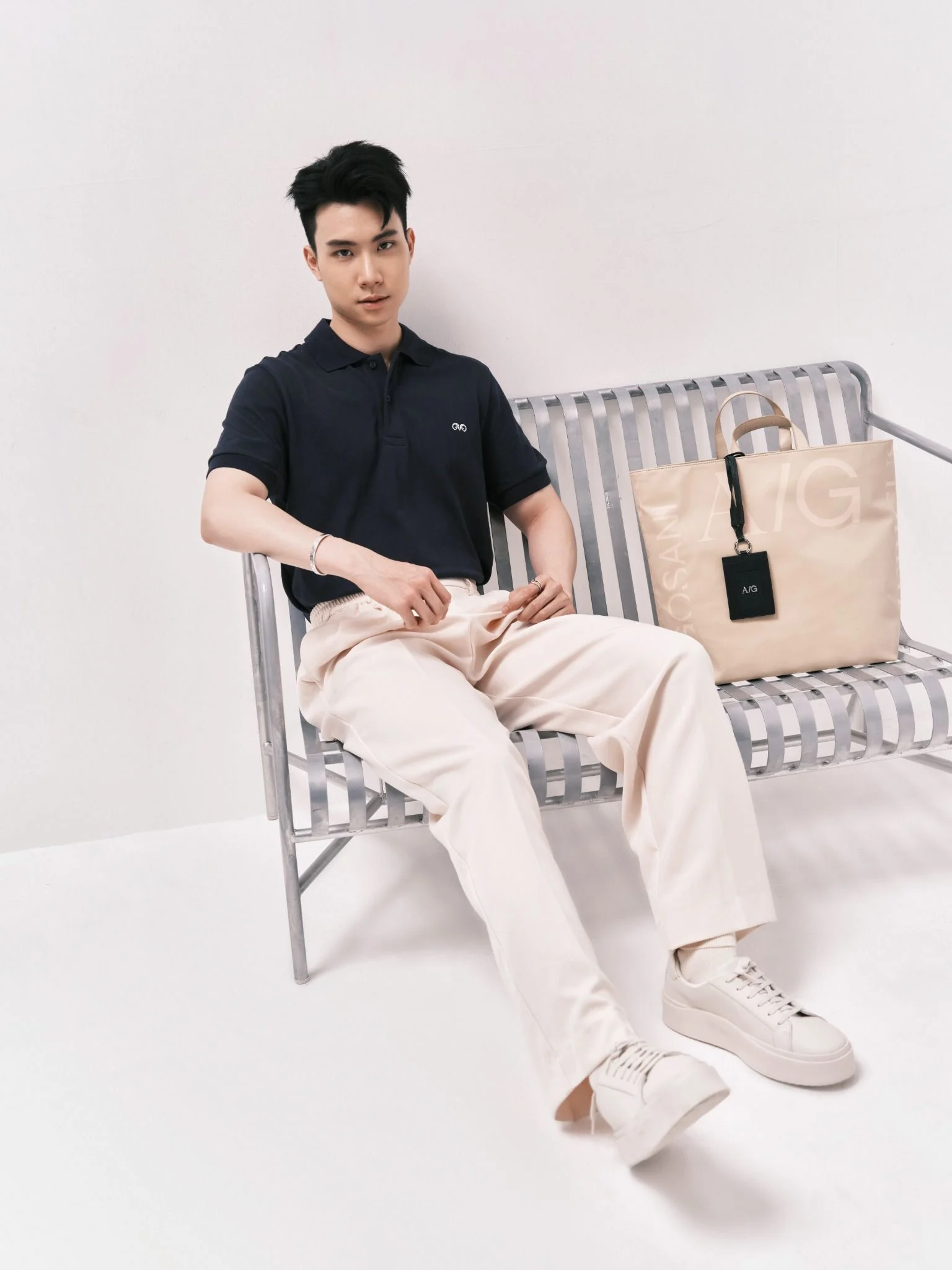 POLO NAM FORM RỘNG PP001-XANH ĐEN