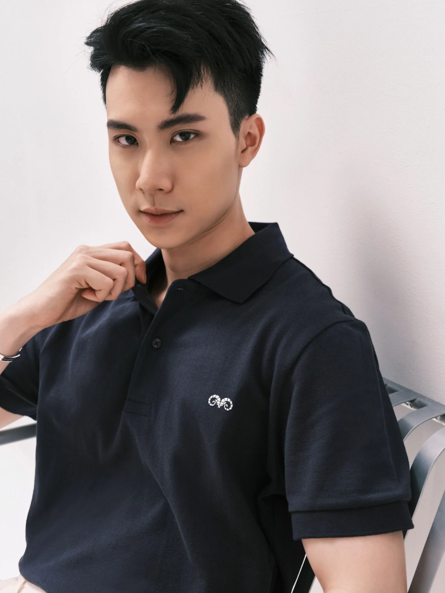 POLO NAM FORM RỘNG PP001-XANH ĐEN