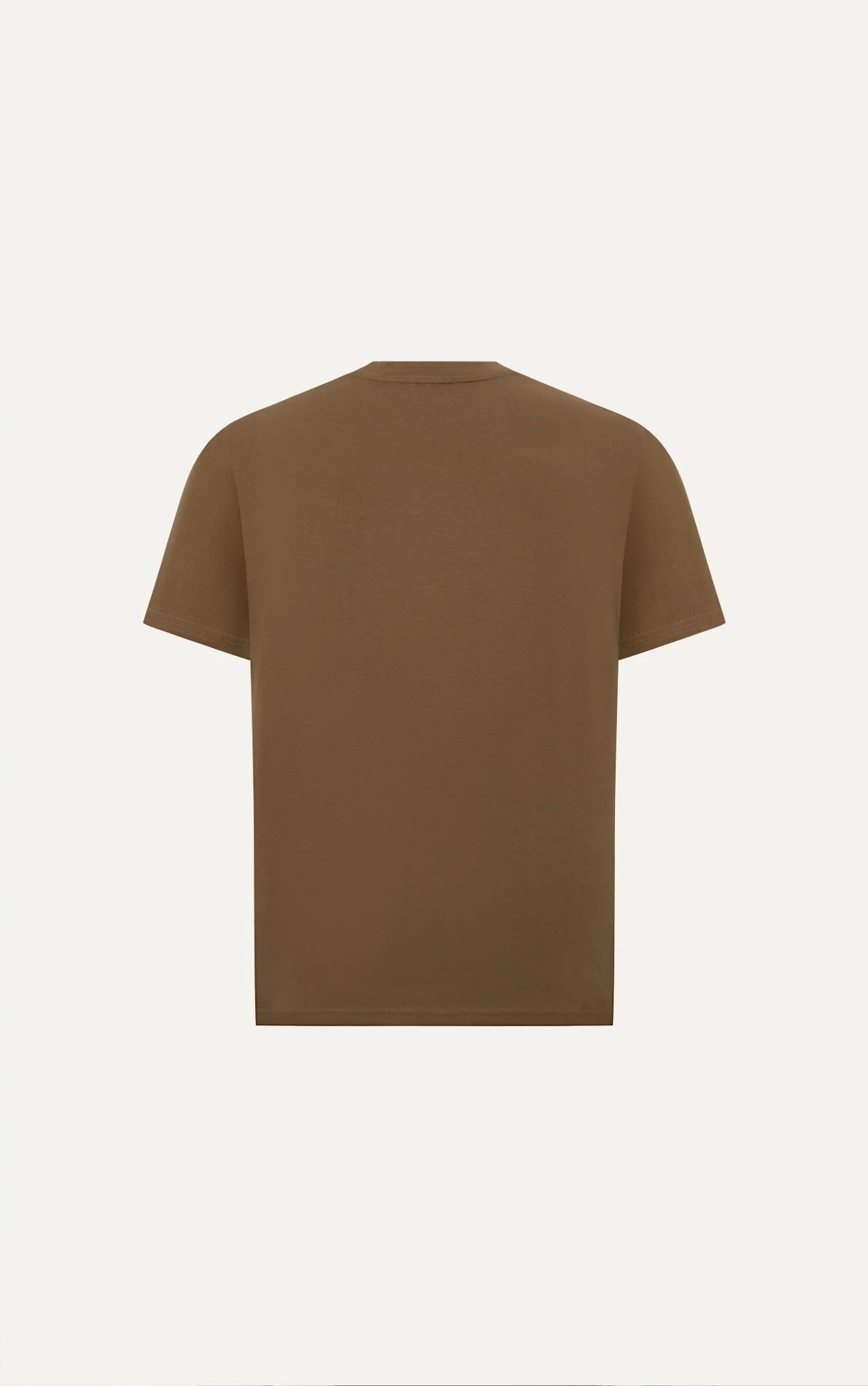 ÁO THUN NAM T738-LOOSE FIT NÂU BR IN AG