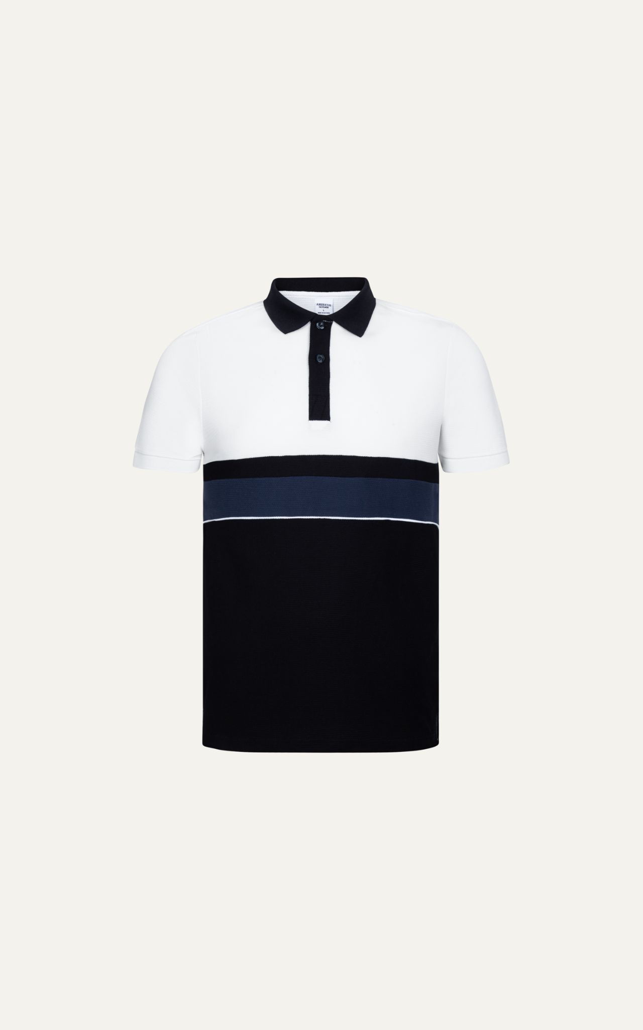 POLO NAM T8068-SLIM FIT TRẮNG F ĐEN