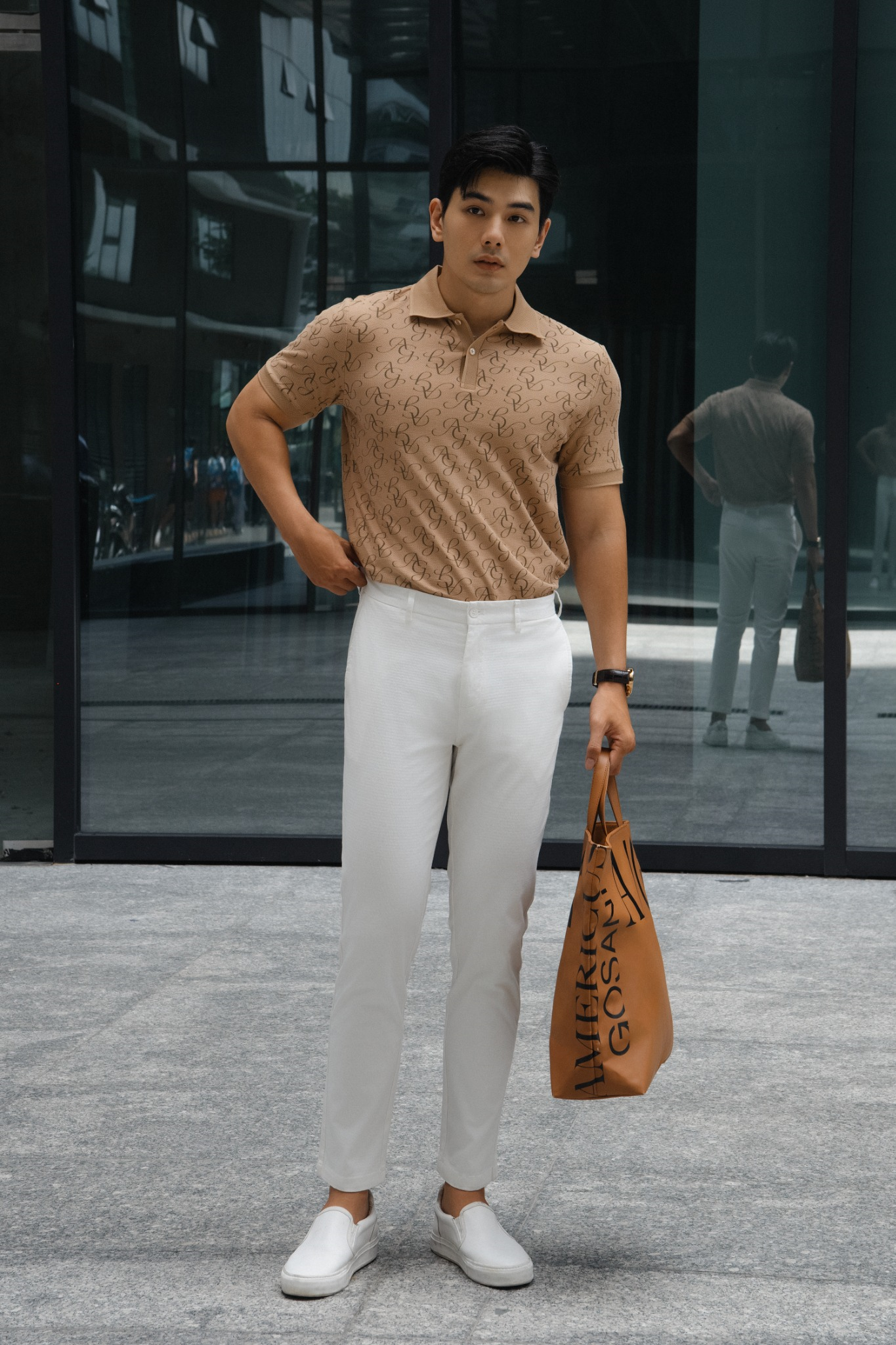 POLO NAM T8070-SLIM FIT NÂU