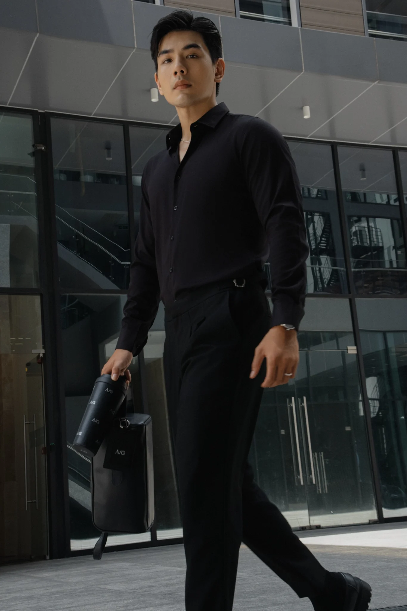 QUẦN TÂY NAM SIDETAB TL10-REGULAR FIT ĐEN