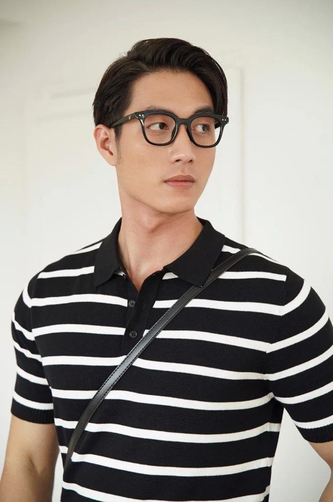 POLO NAM DỆT KIM 705-REGULAR FIT ĐEN SỌC TRẮNG