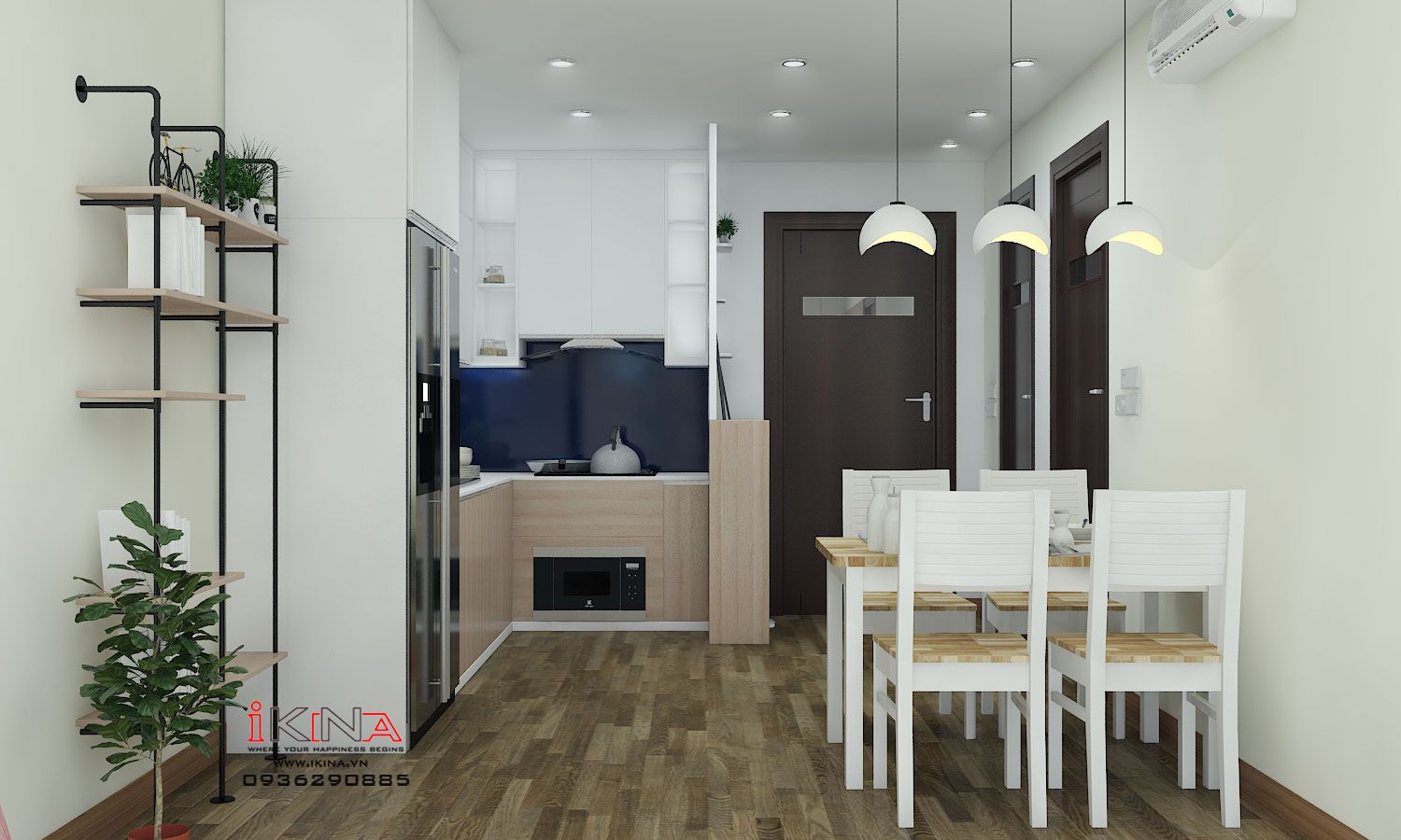 Thiết Kế Căn Hộ Chung Cư 69,34m2 V3 Home City