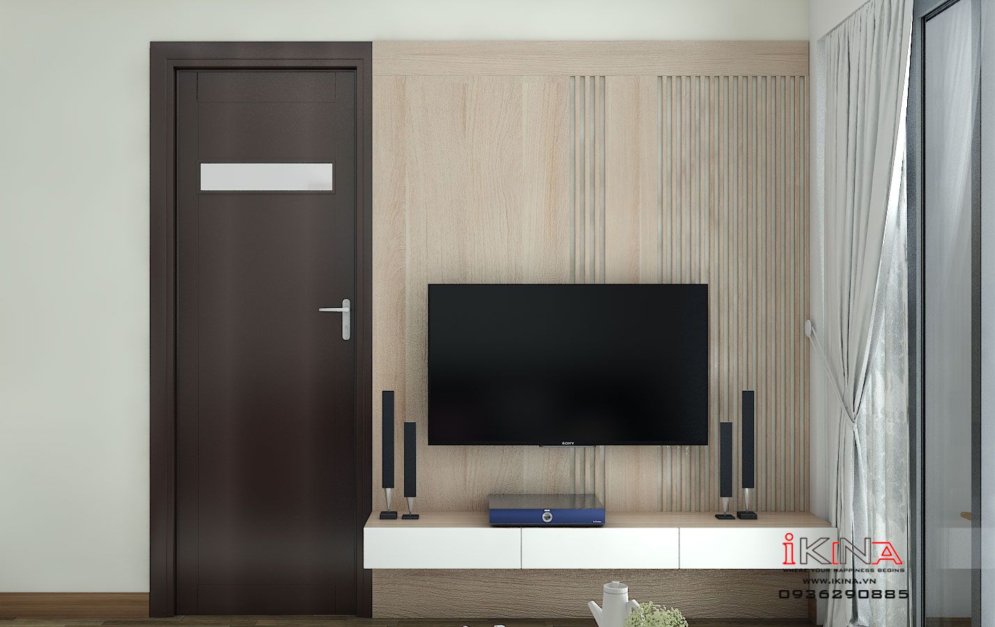 Thiết Kế Căn Hộ Chung Cư 69,34m2 V3 Home City