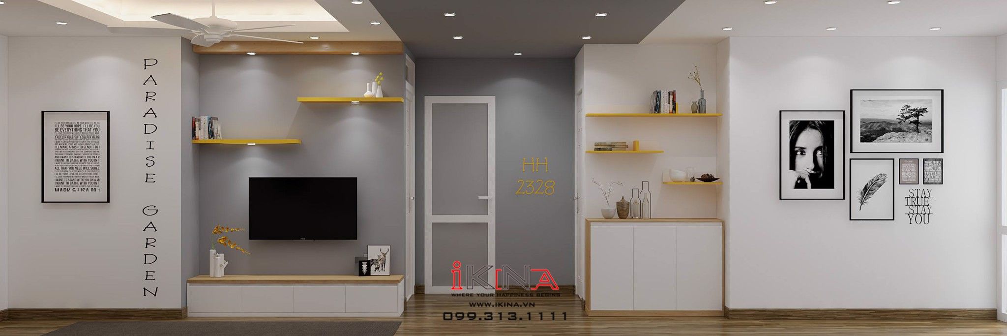 Thiết Kế Căn Hộ Chung Cư 57m2 - HH2B Linh Đàm