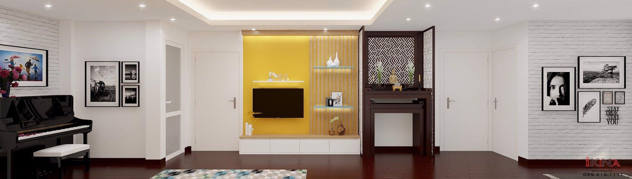 Thiết Kế Căn Hộ Chung Cư 95m2 - 12A1 Chung Cư Thăng Long Yên Hòa