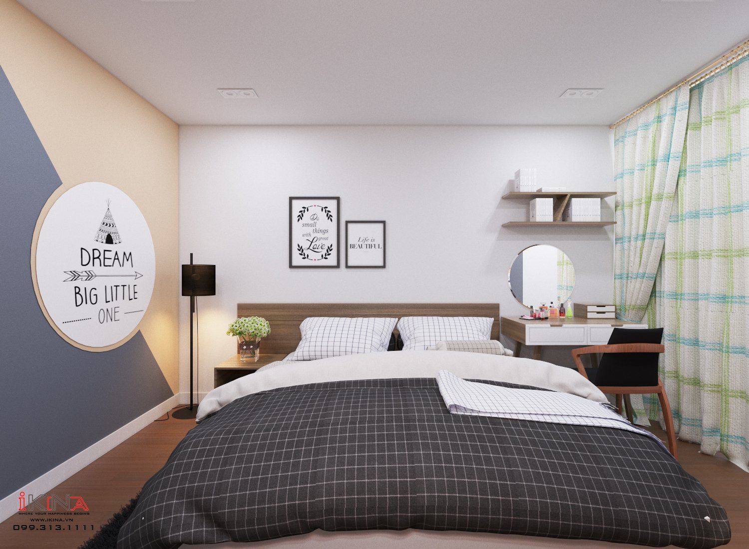 Thiết Kế Căn Hộ Chung Cư 61m2 - Hateco Hoàng Mai