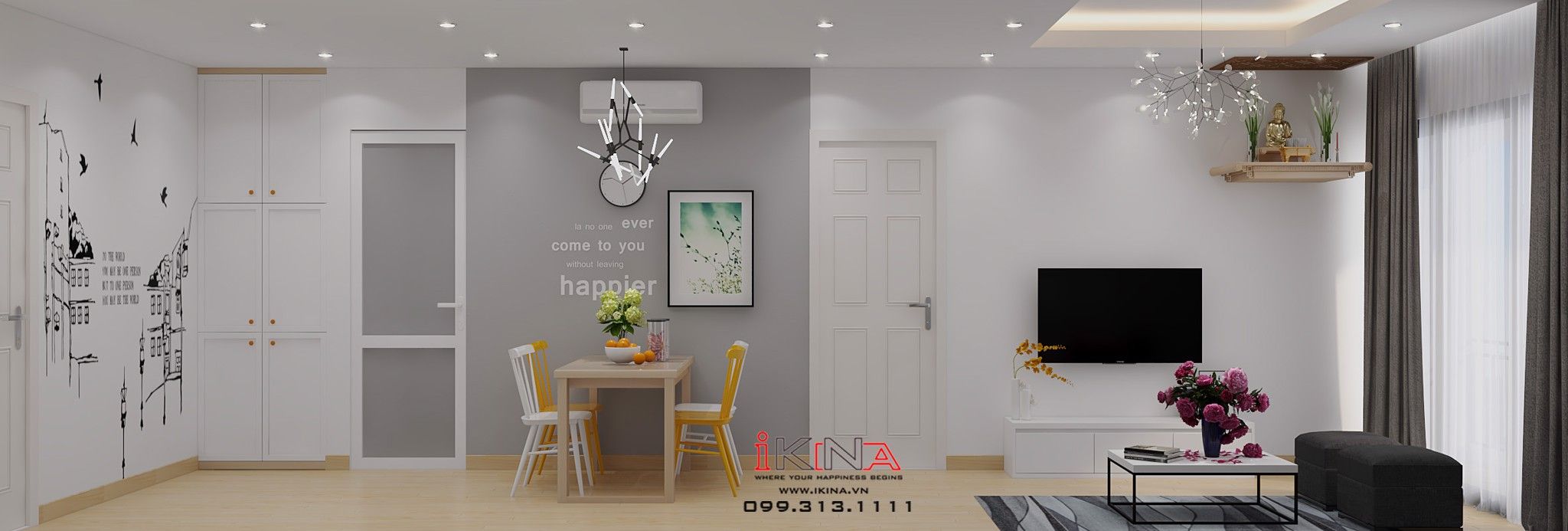 Thiết Kế Căn Hộ Chung Cư 12A04 Xuân Mai Spark Tower