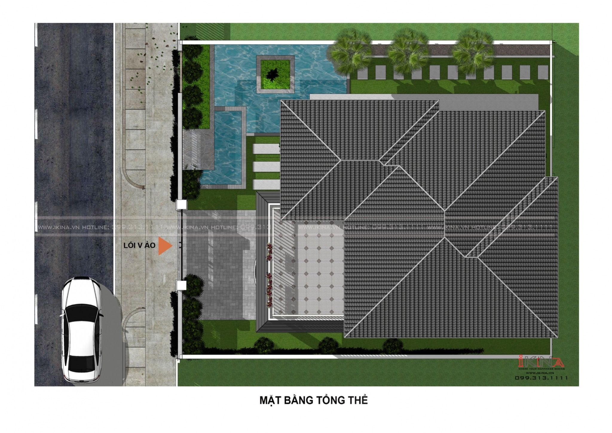 Thiết Kế Biệt Thự 105m2 - 2 Tầng Sóc Sơn Hà Nội