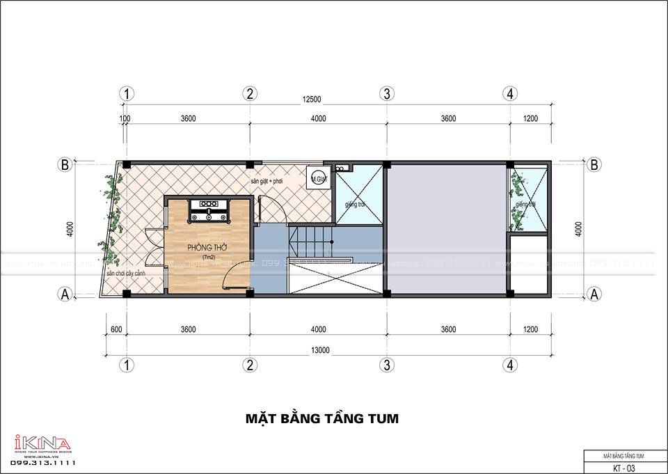  Thiết Kế Nhà Phố 50m2 - 3,5 Tầng Thái Bình 