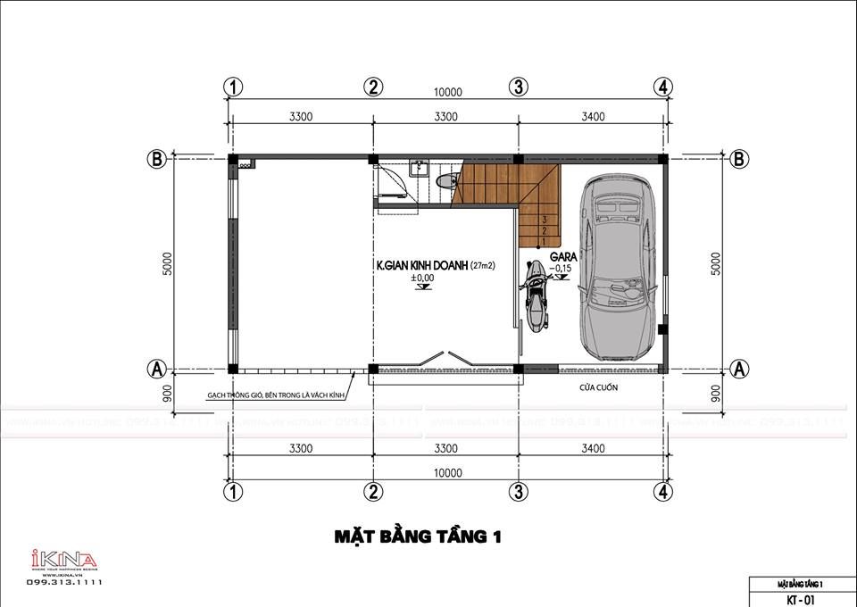 Thiết Kế Nhà Lô Phố 50m2 - 3,5 Tầng Hà Đông Hà Nội