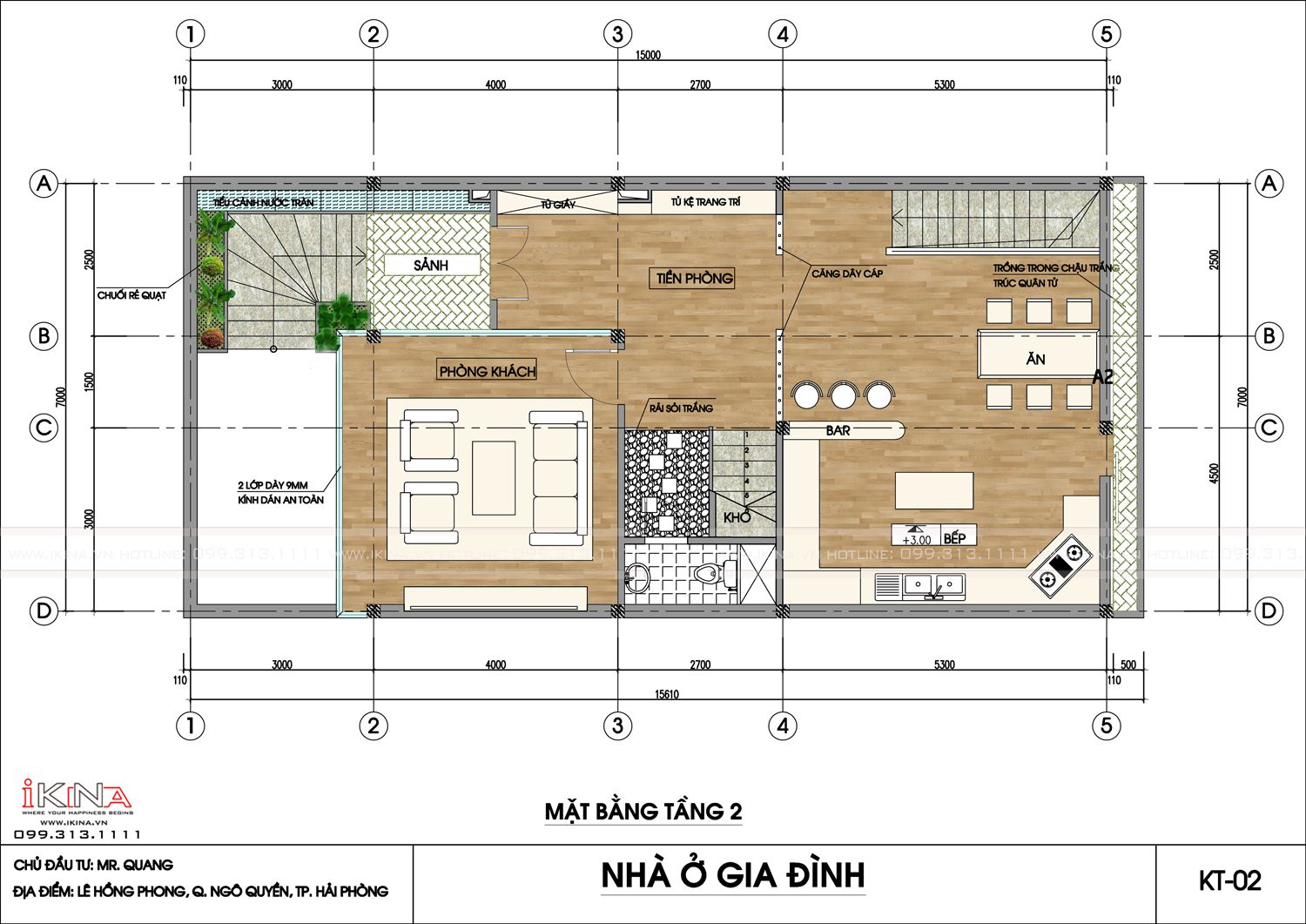 Thiết Kế Nhà Lô Phố 105m2 - 5 Tầng Hải Phòng