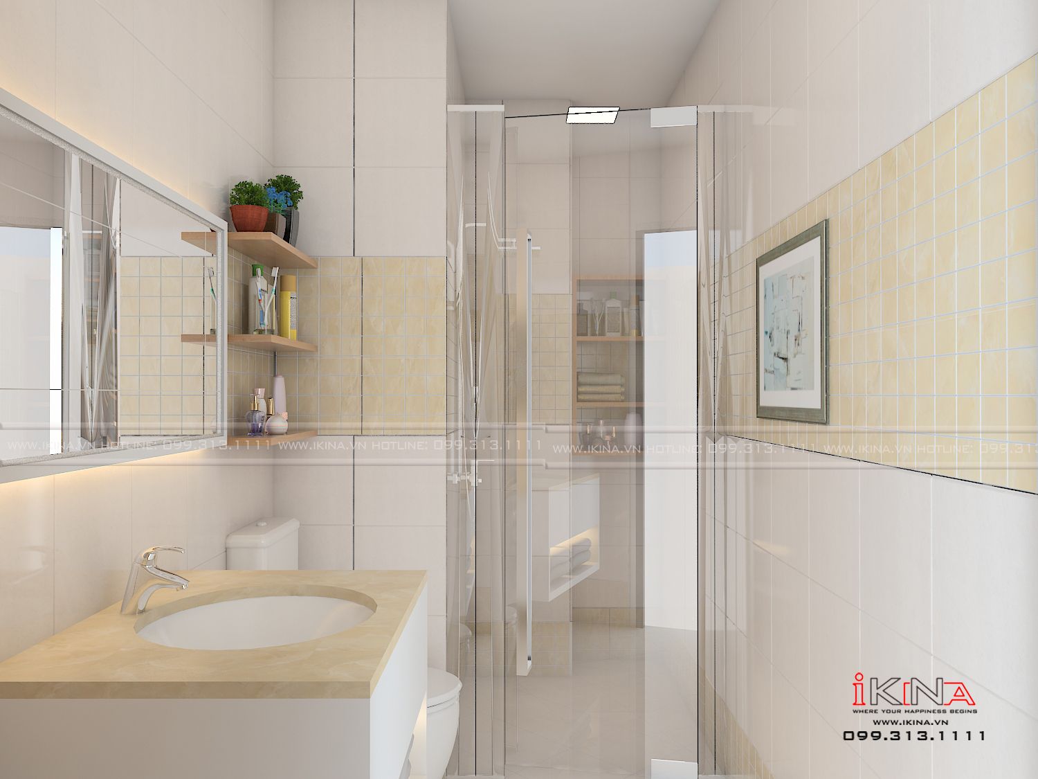 Thiết Kế Căn Hộ Chung Cư 54,34m2 - CT2B Chung Cư Nghĩa Đô Hoàng Quốc Việt