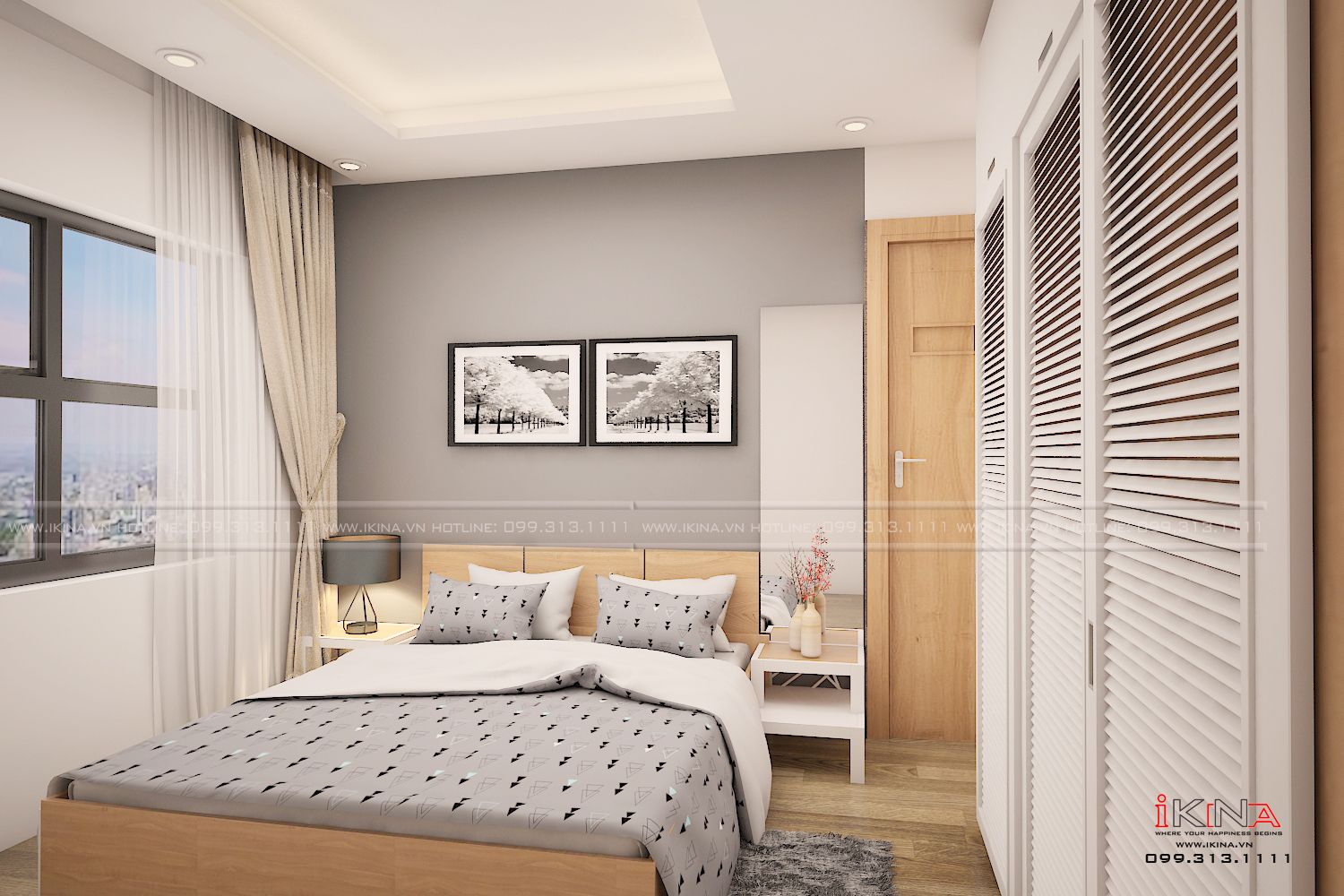 Thiết Kế Căn Hộ Chung Cư 54,34m2 - CT2B Chung Cư Nghĩa Đô Hoàng Quốc Việt
