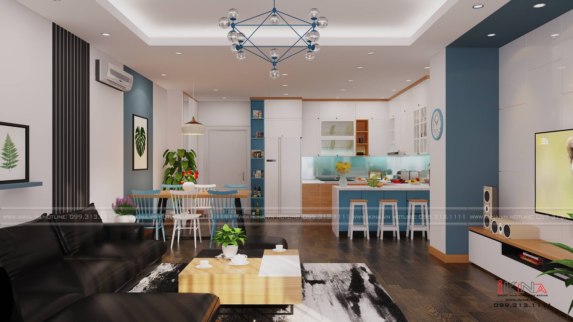 Thiết Kế Căn Hộ Chung Cư Goldsilk Complex 93,35m2 Căn Hộ 14-C2