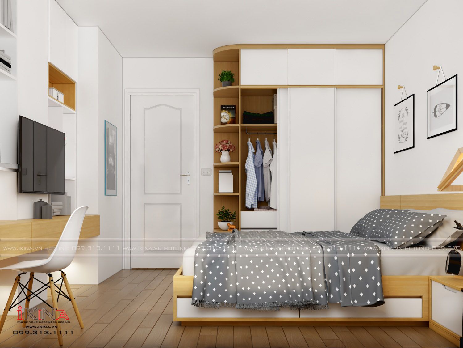 Thiết Kế Căn Hộ Chung Cư Ngoại Giao Đoàn 67m2 - Căn 02 N04A
