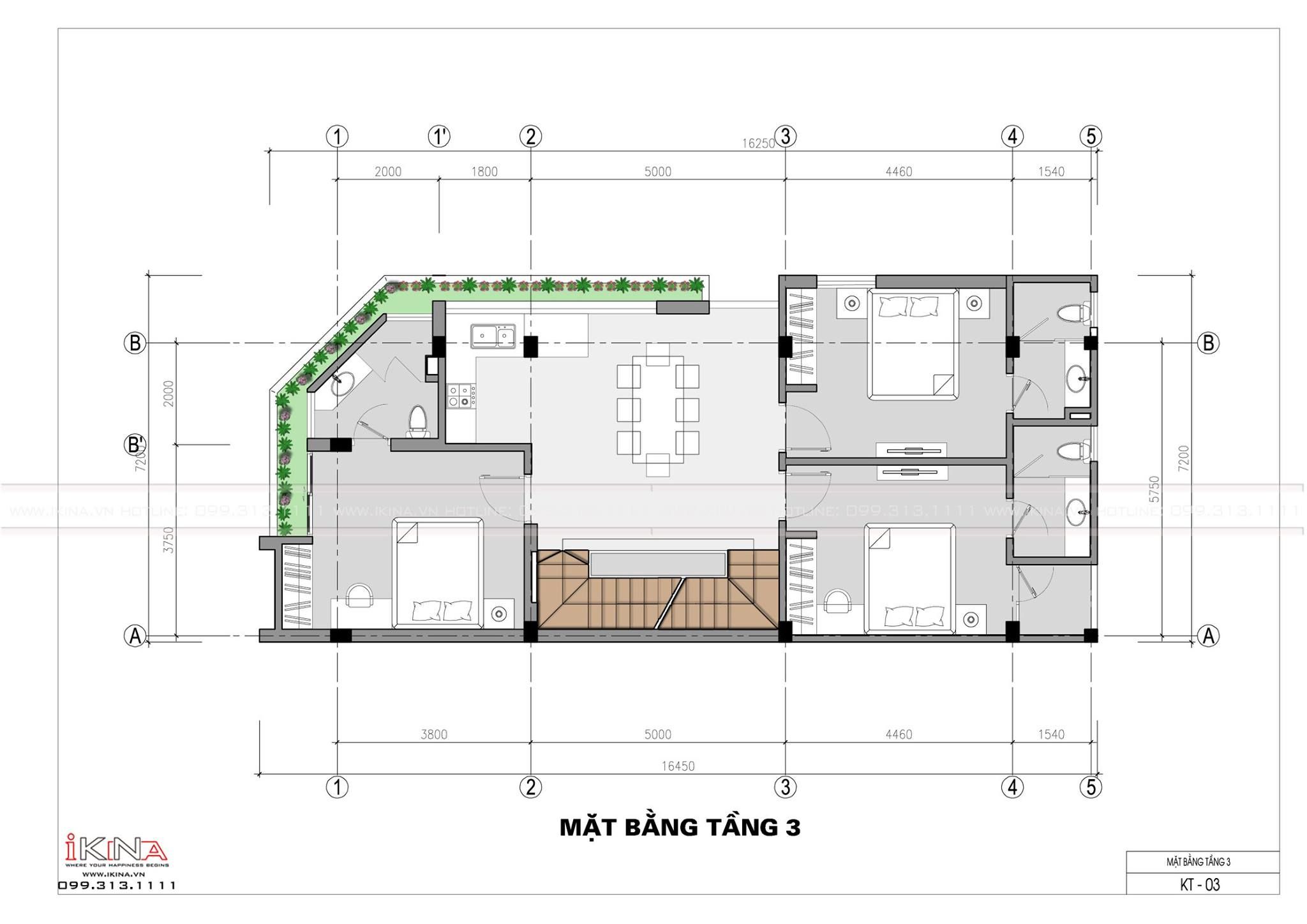  Thiết Kế Nhà Liền Kề 90m2 - 4 Tầng Hòa Bình 